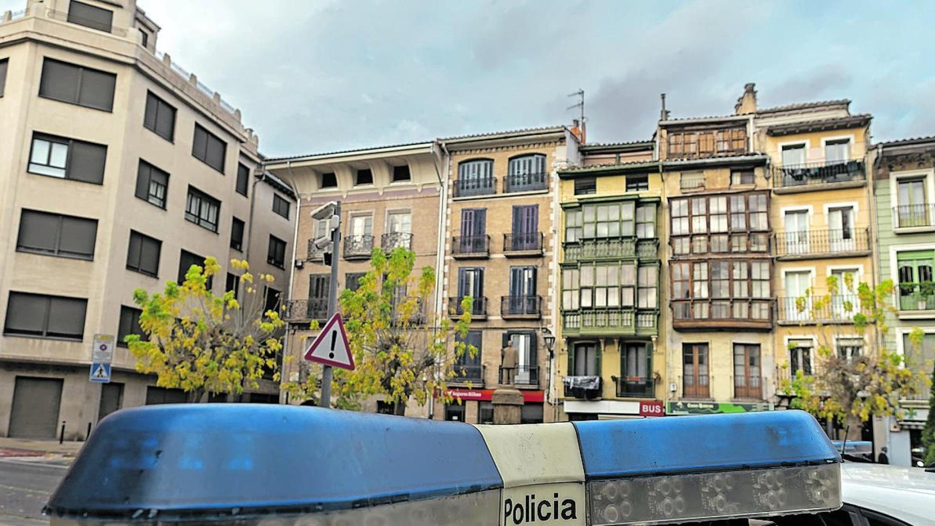 Sirena de un coche patrulla de la Policía Municipal de Estella
