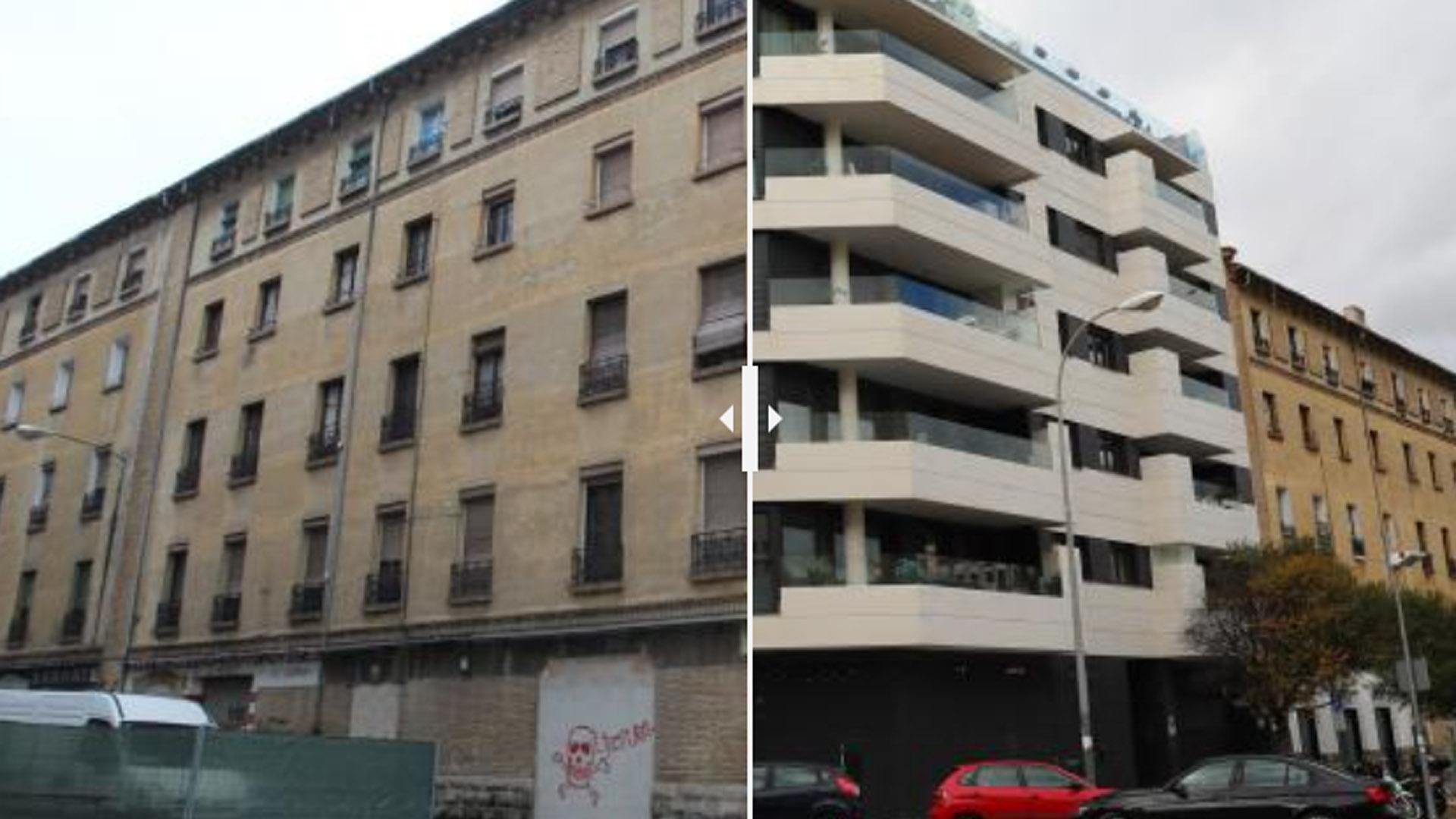 Los viejos edificios se demolieron en 2011 para dar paso a los nuevos inmuebles y espacios comerciales en la planta baja