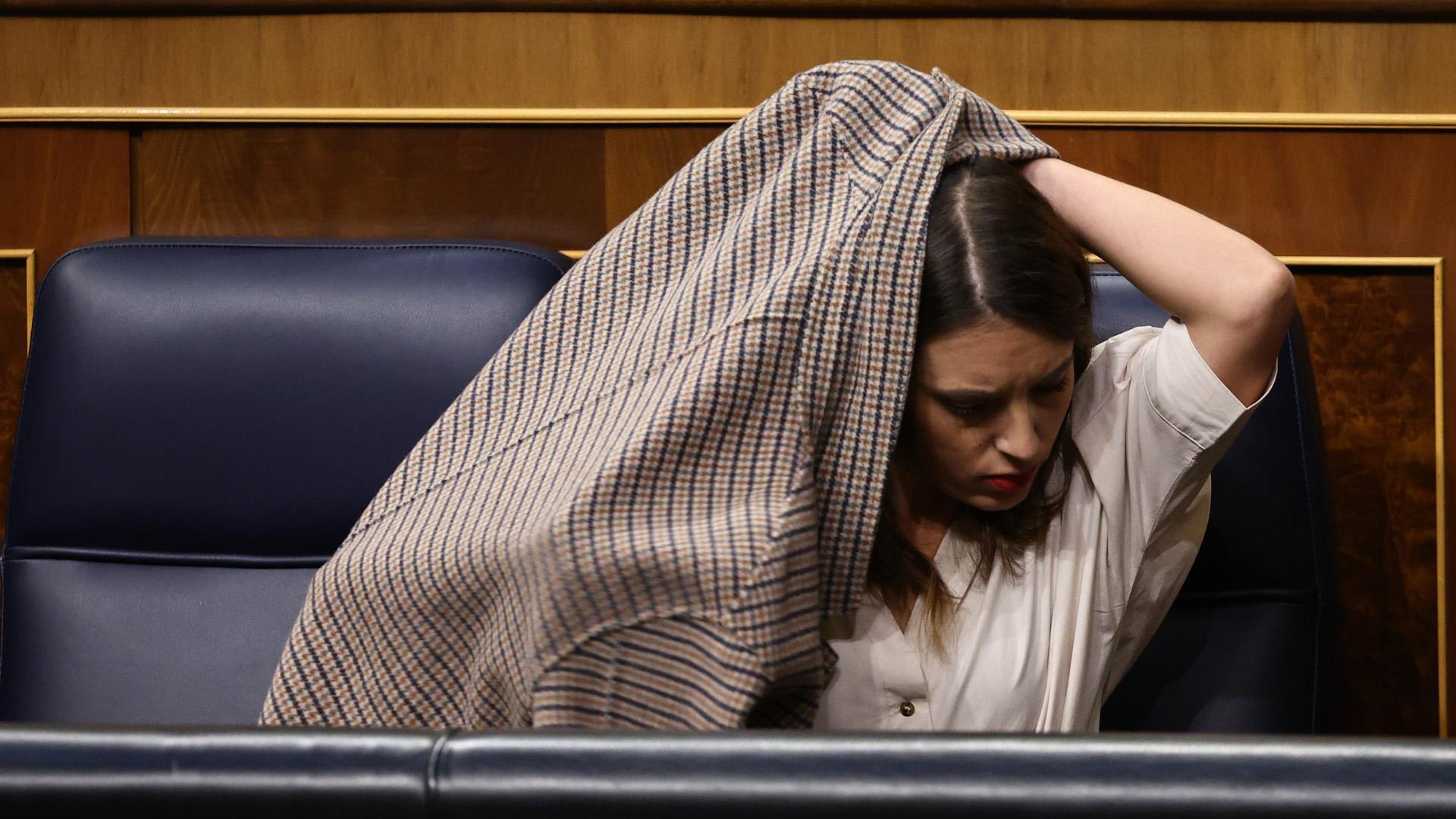 La ministra Irene Montero, durante un pleno reciente en el Congreso de los Diputados