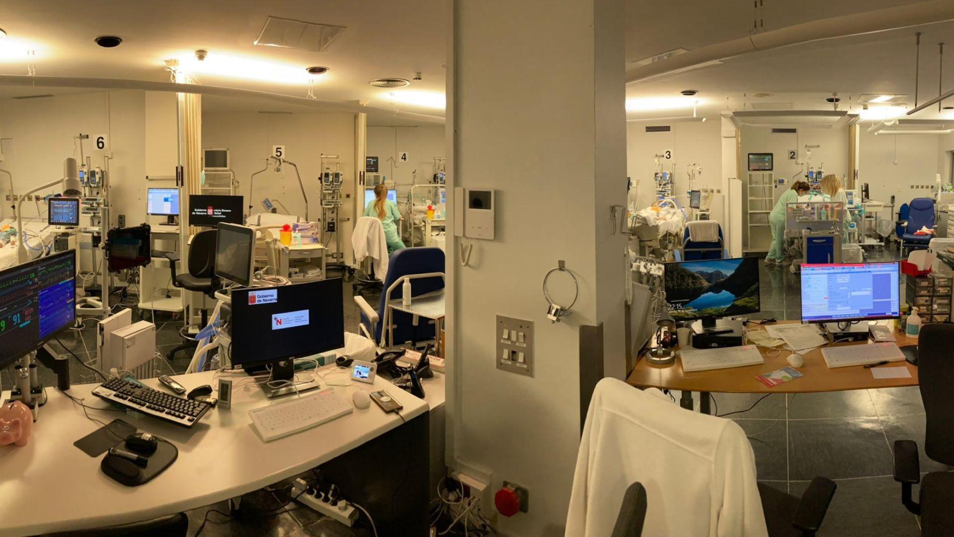 Espacio al que se ha trasladado de forma temporal la UCI pediátrica del Hospital Universitario de Navarra