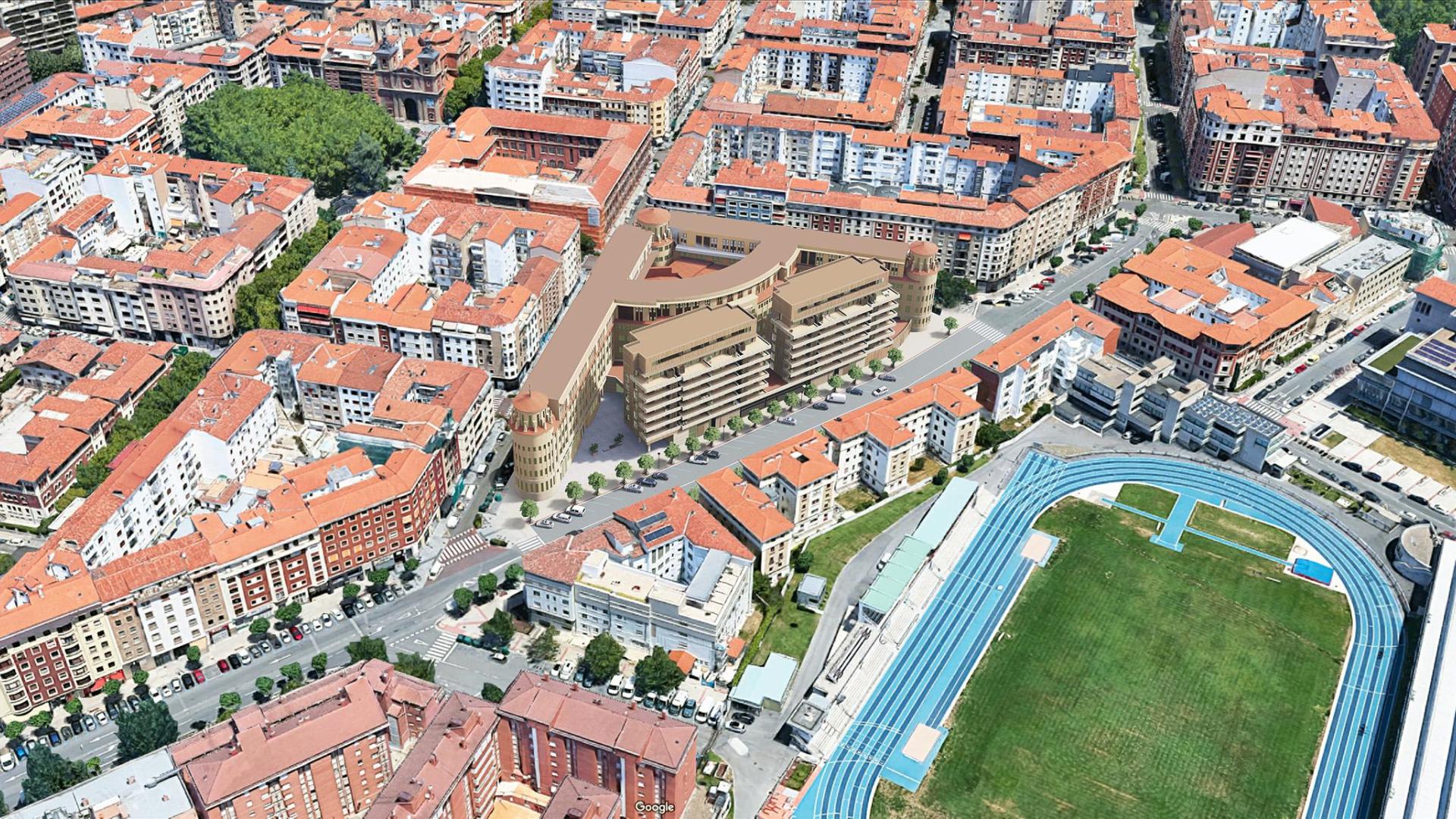 Recreación de cómo quedarán los dos edificios de viviendas libres de Maristas