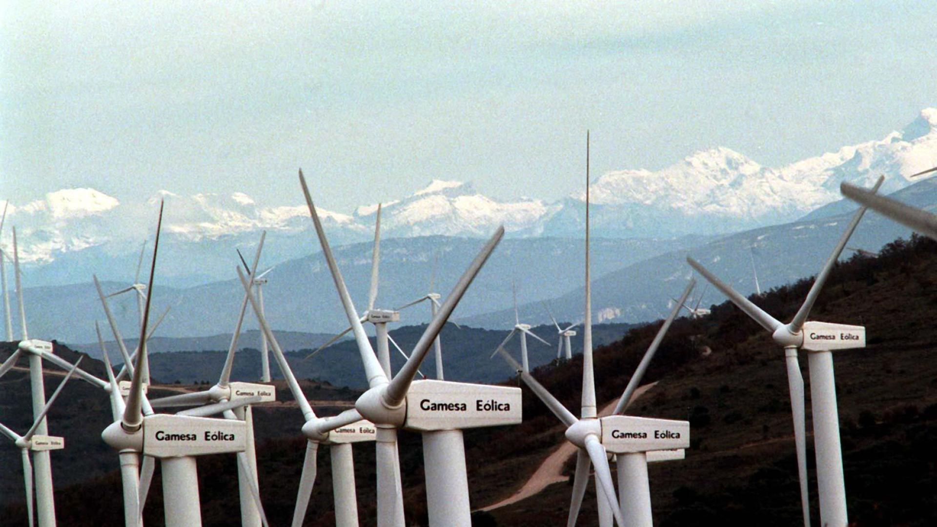 El parque eólico de Guerinda, en 1997