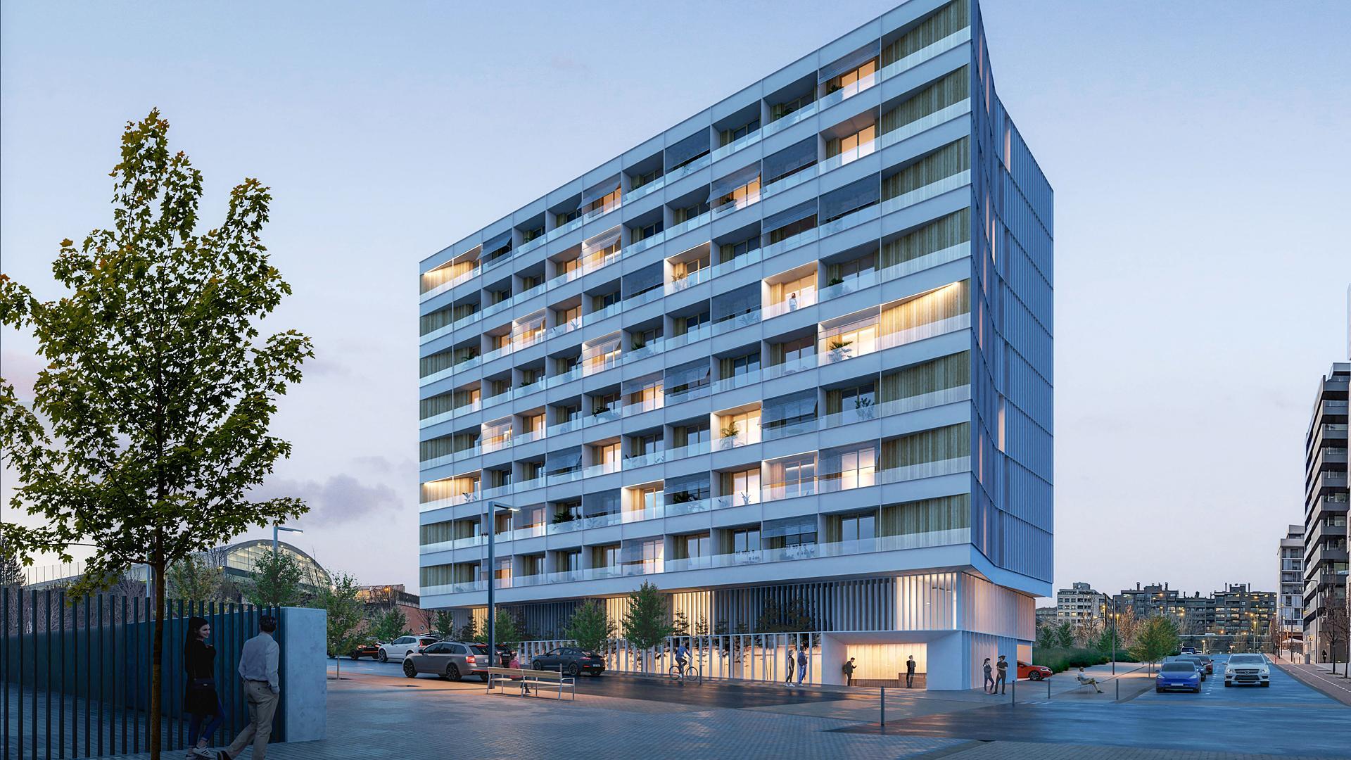 Imagen de un edificio con varios apartamentos