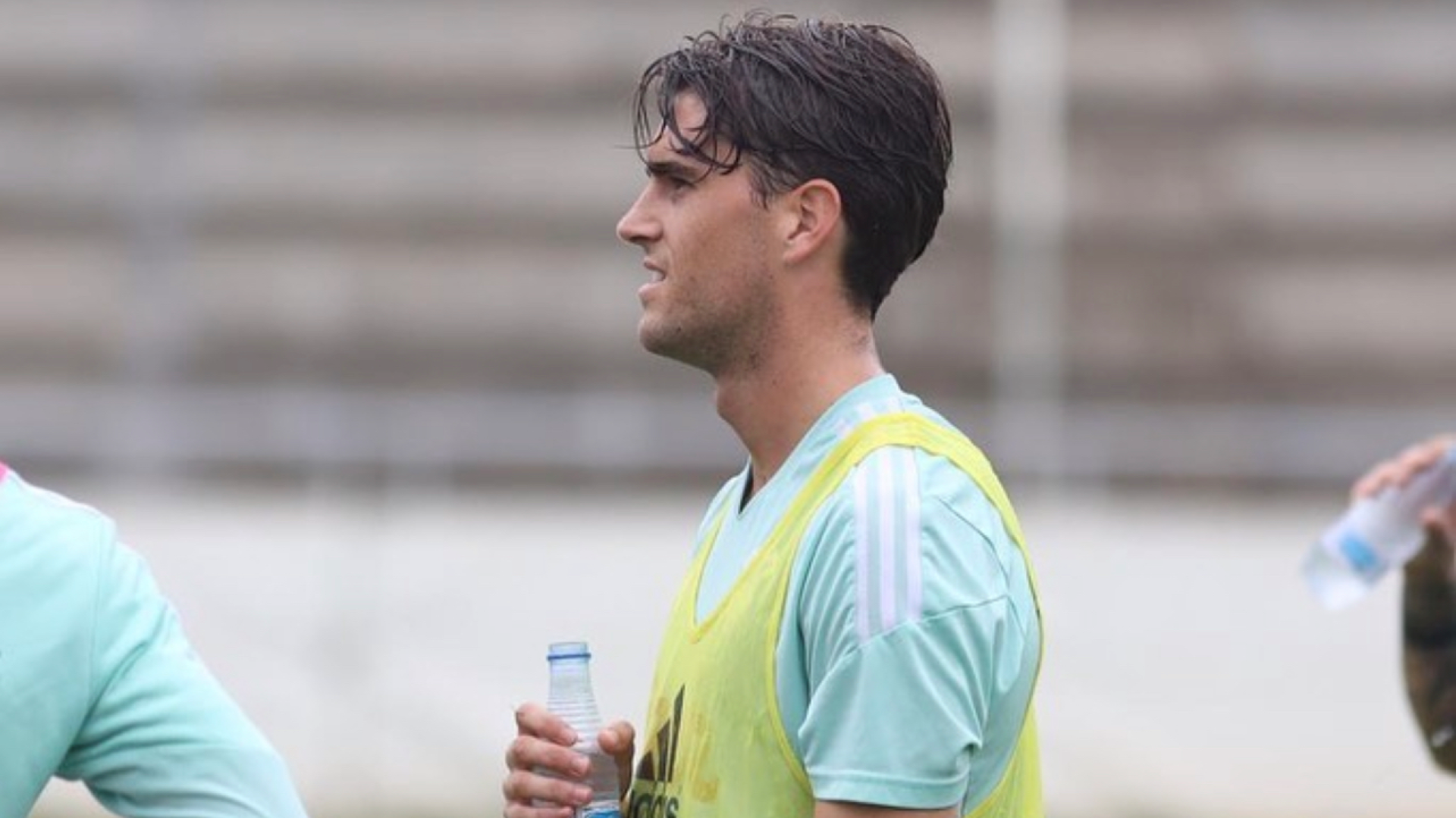 Javi Martínez, en un entrenamiento con el Albacete