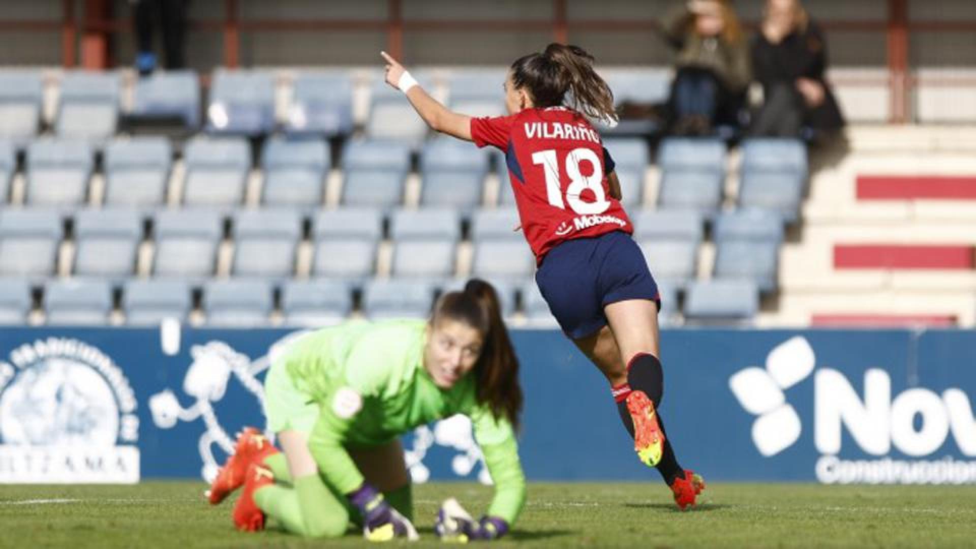 Vilariño celebra el único gol del partido