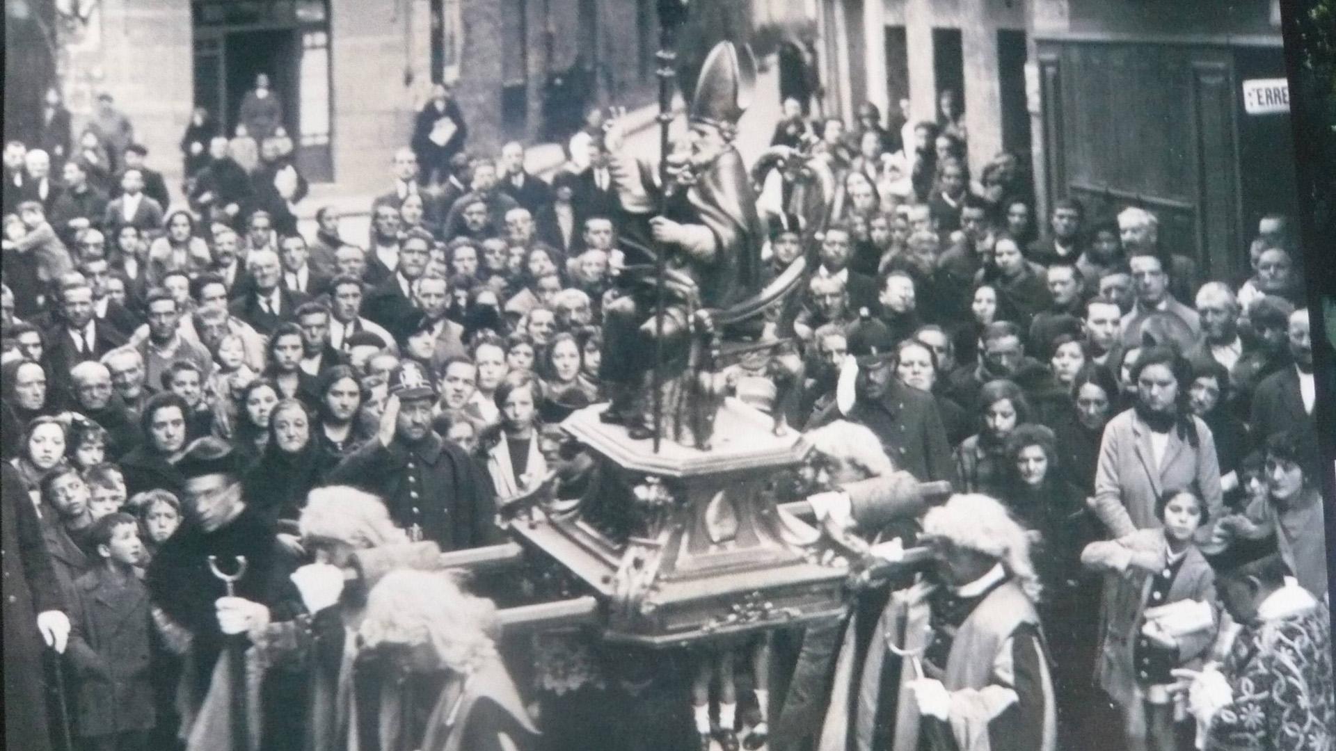La procesión de San Saturnino, en 1927