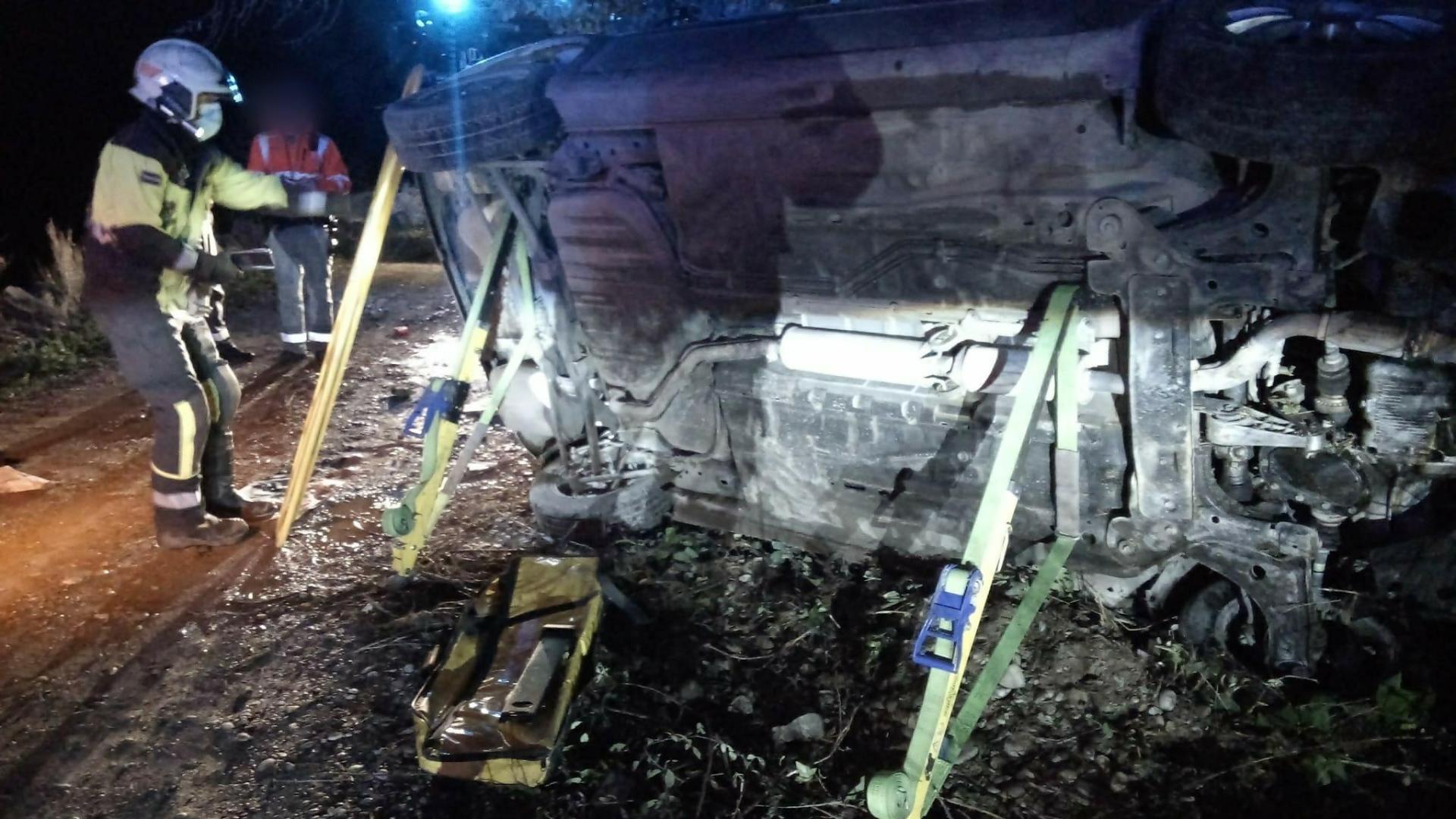 Imagen del estado en el que quedó el vehículo accidentado