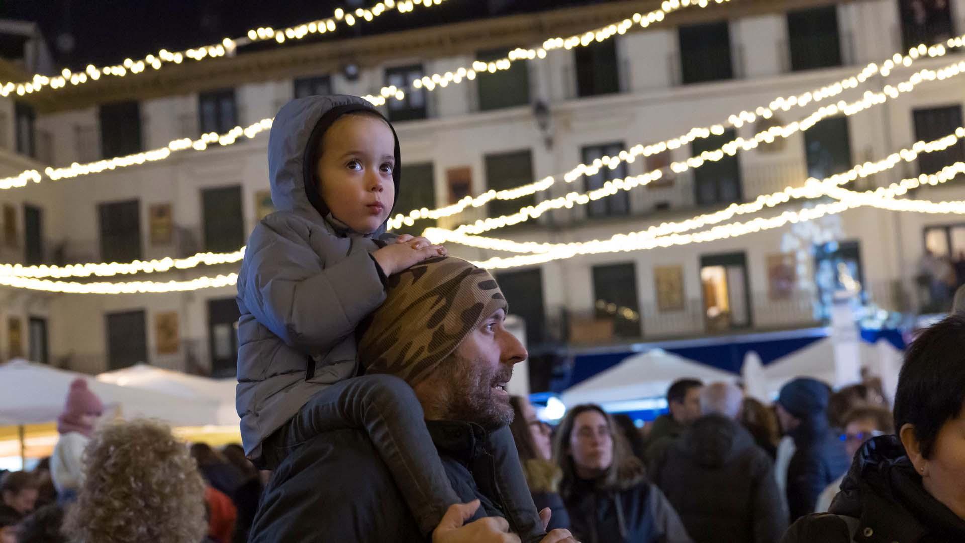 Fotos de las luces de Navidad en Tudela.