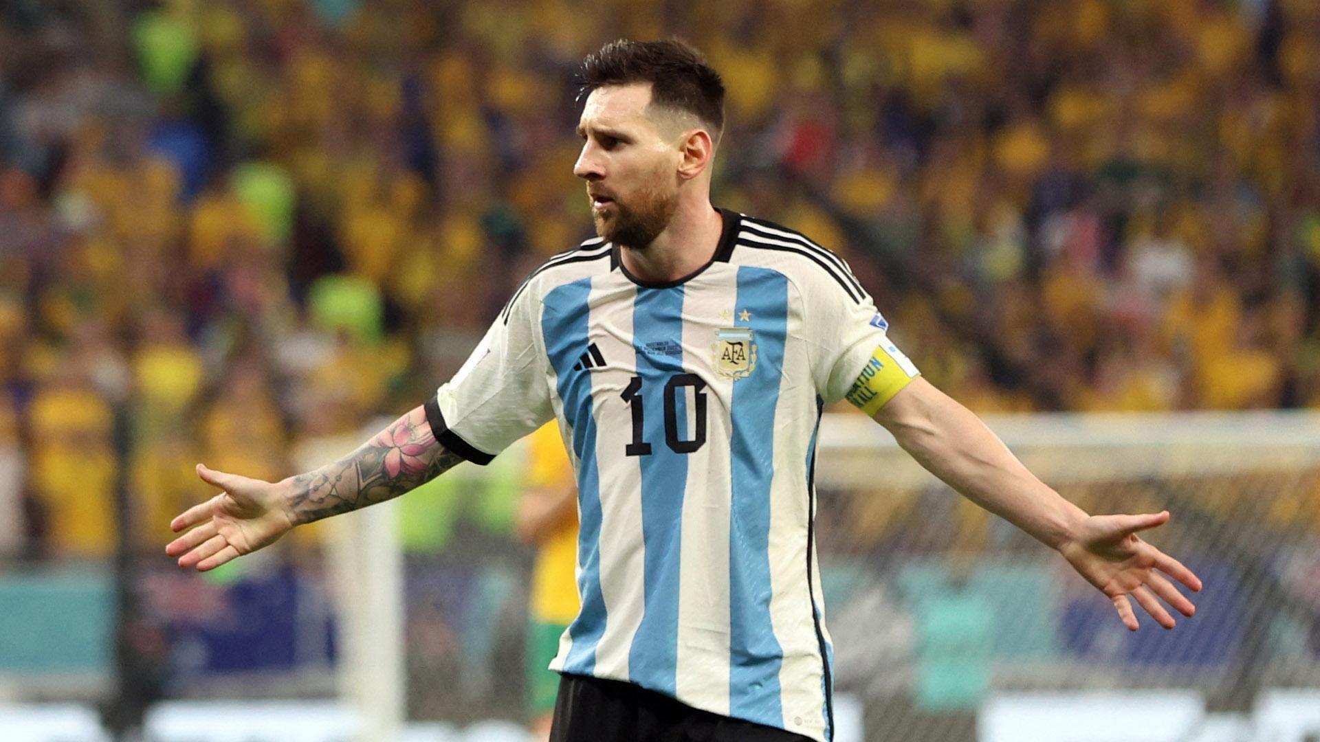Lionel Messi, en el partido de octavos que enfrentó a Argentina contra AustraliaArgentina's Lionel Messi reacts REUTERS/Pedro Nunes