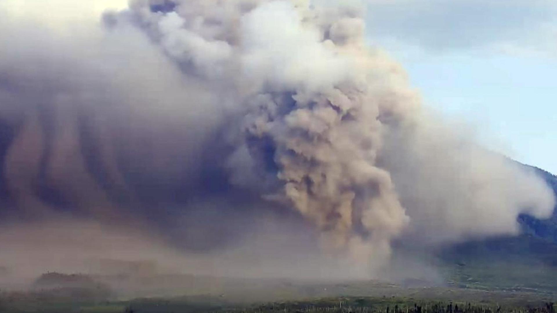 El volcán Semeru, en erupción