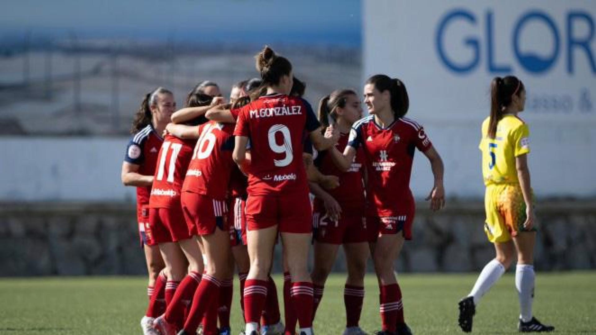 Las jugadores, celebrando uno de los tantos