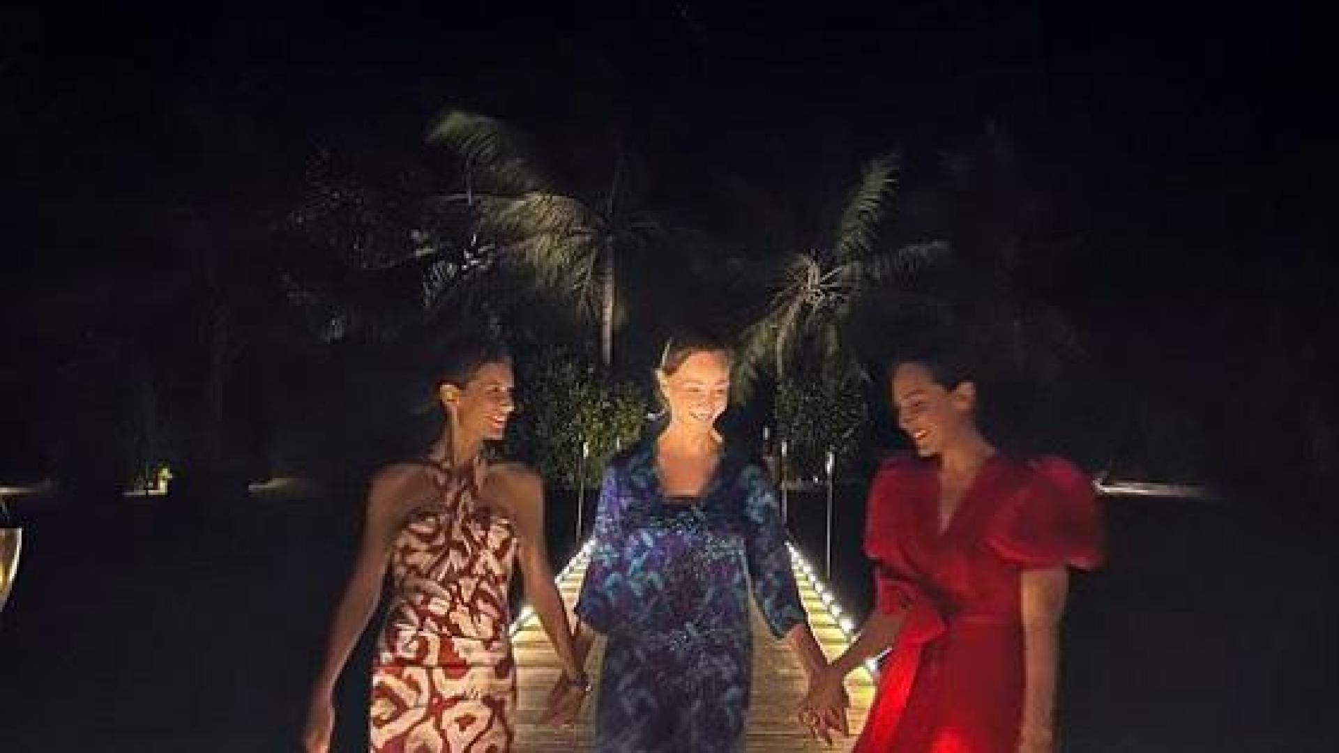 Tamara Falcó, Ana Boyer e Isabel Preysler, en las Maldivas