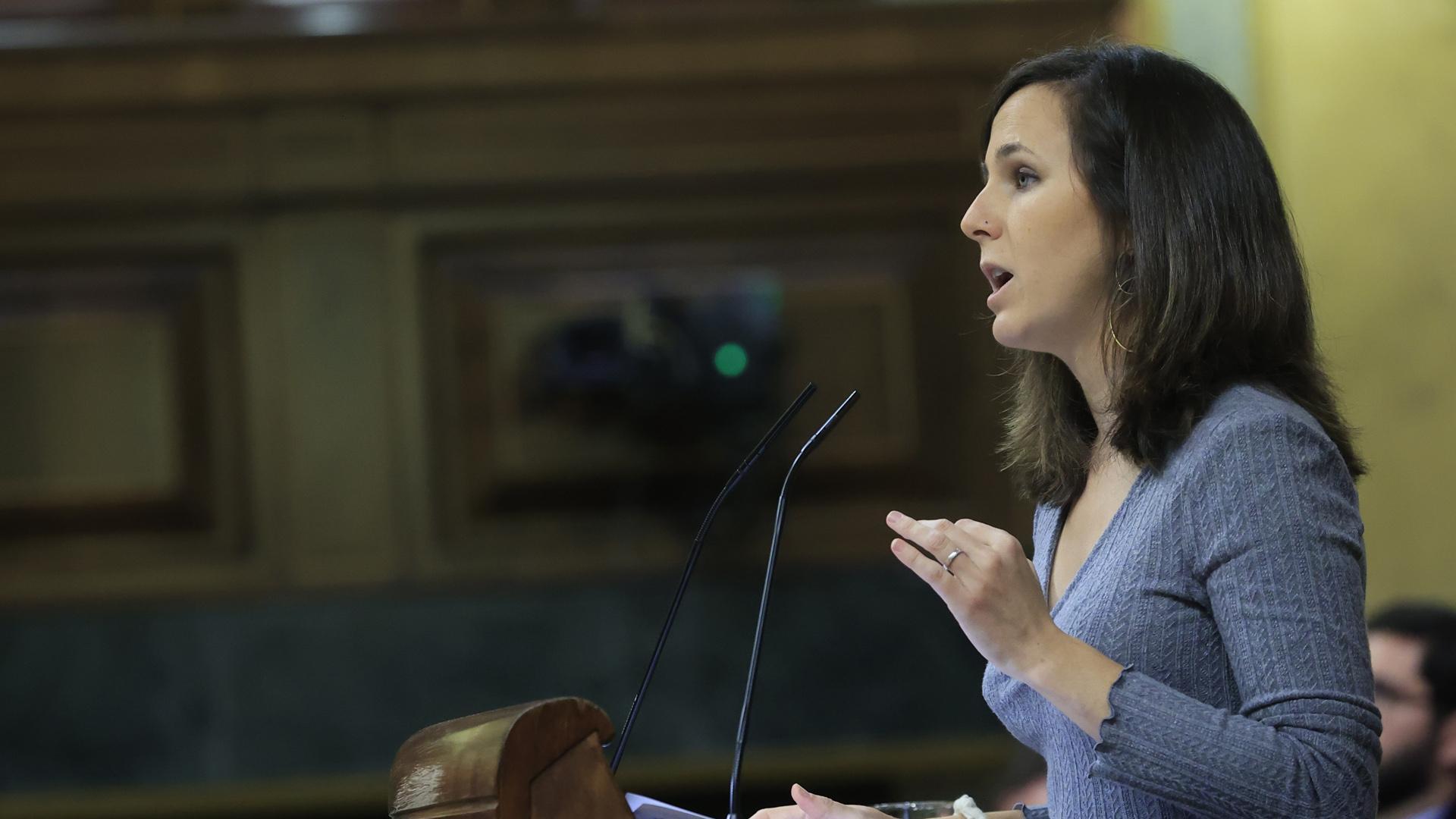 La ministra Ione Belarra, en un pleno en el Congreso de los Diputados