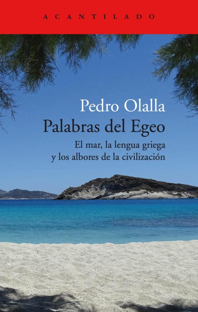 Cubierta de Palabras del Egeo, de Pedro Olalla.
