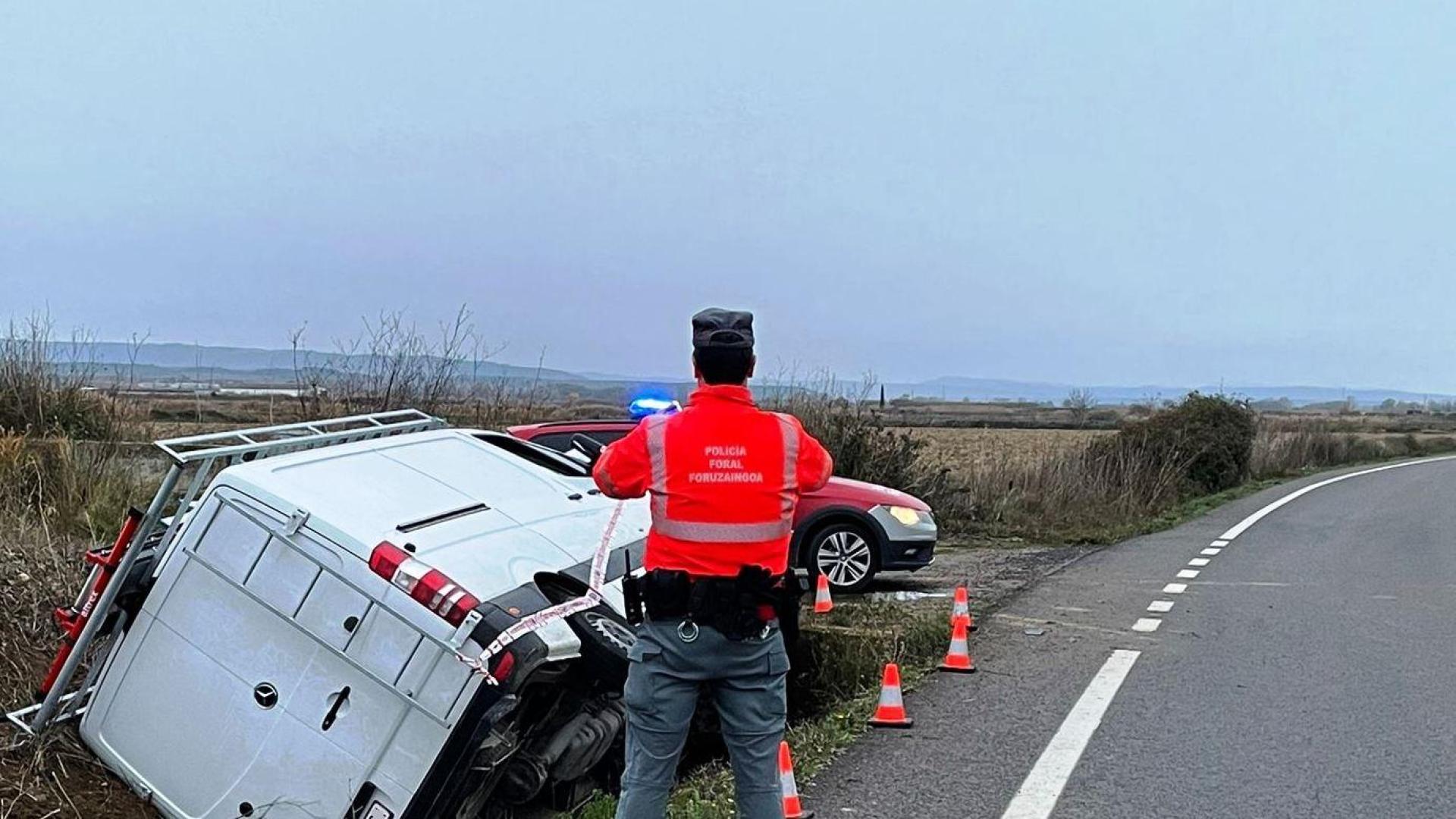 Policía Foral, en el lugar del suceso