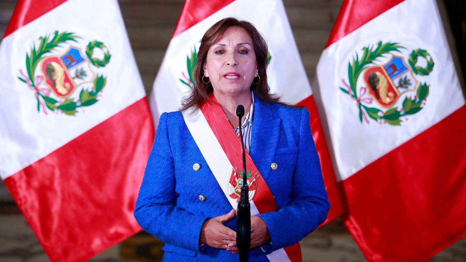 La presidenta de Perú, Dina Boluarte, en Lima

PRESIDENCIA DE PERÚ

11/12/2022