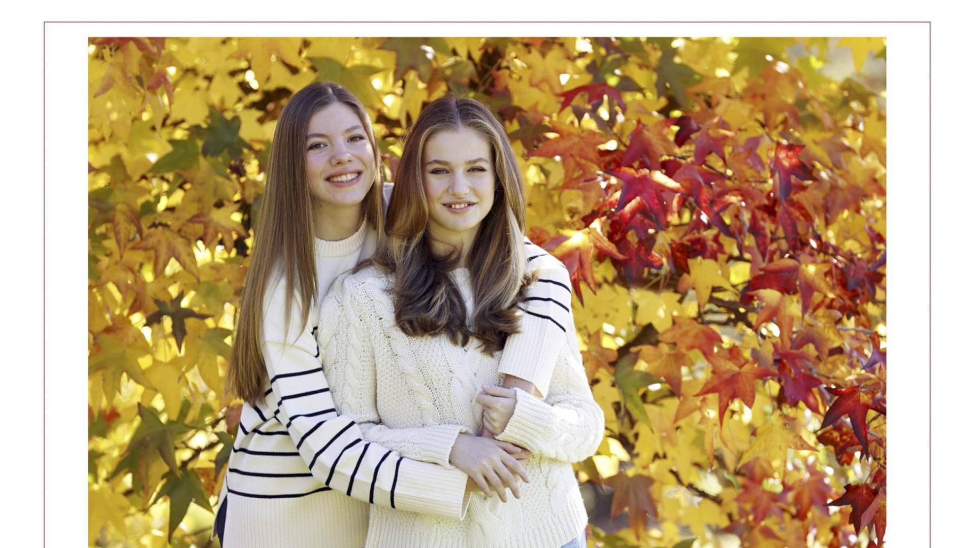 La princesa de Asturias y la infanta Sofía ilustran la felicitación de Navidad de la Casa Real
