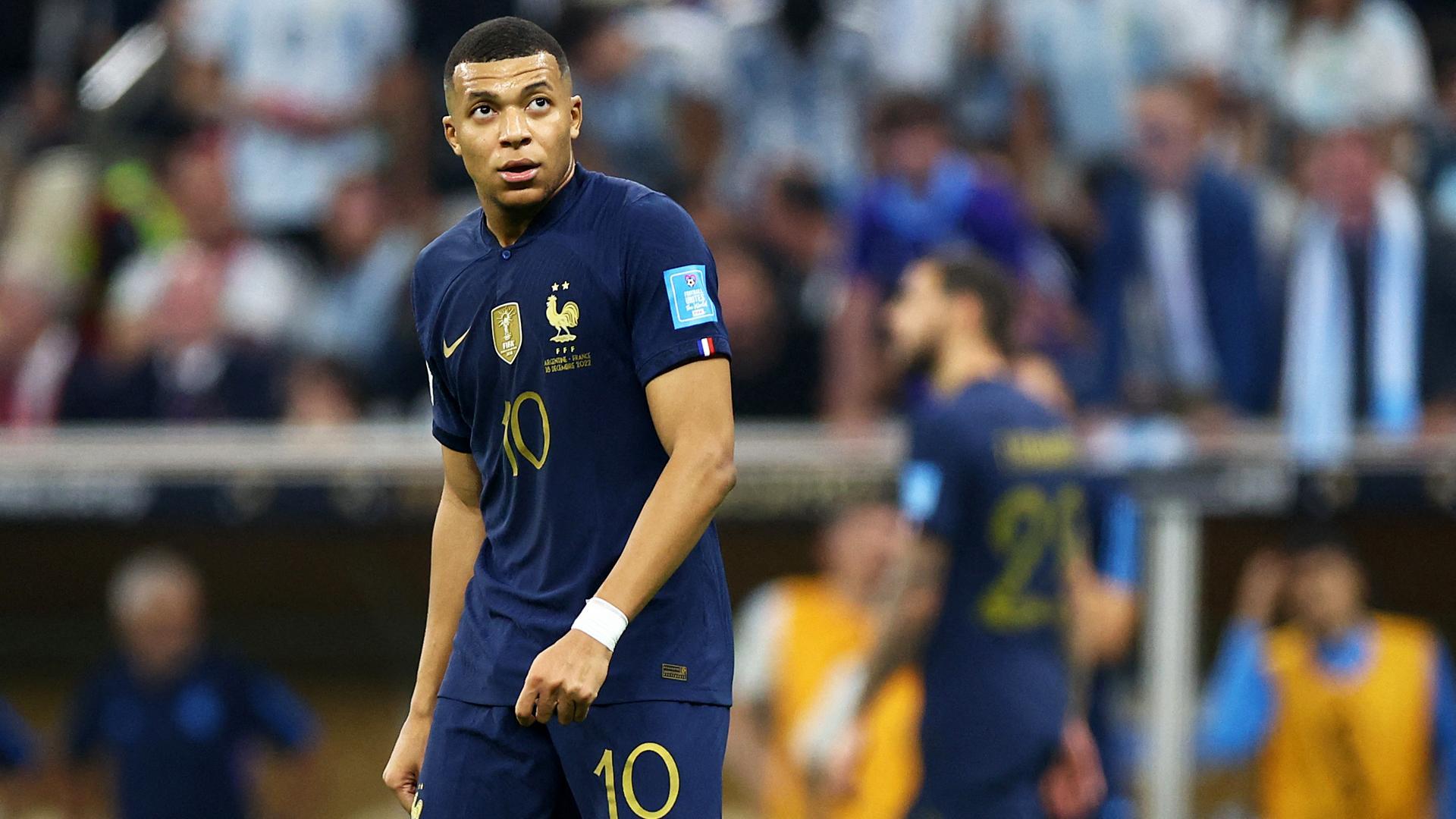 Kyliam Mbappe, autor de dos tantos para el empate de Francia.