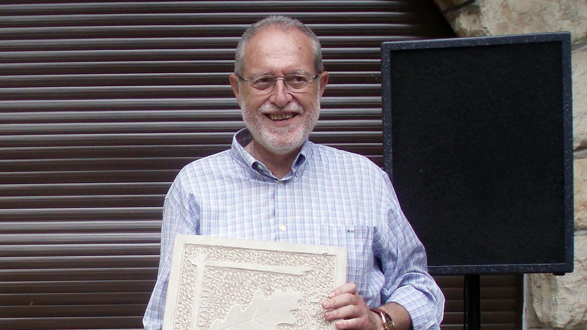Balbino García de Albizu, durante el homenaje que recibió en el Día de La Améscoa, en junio de 2009