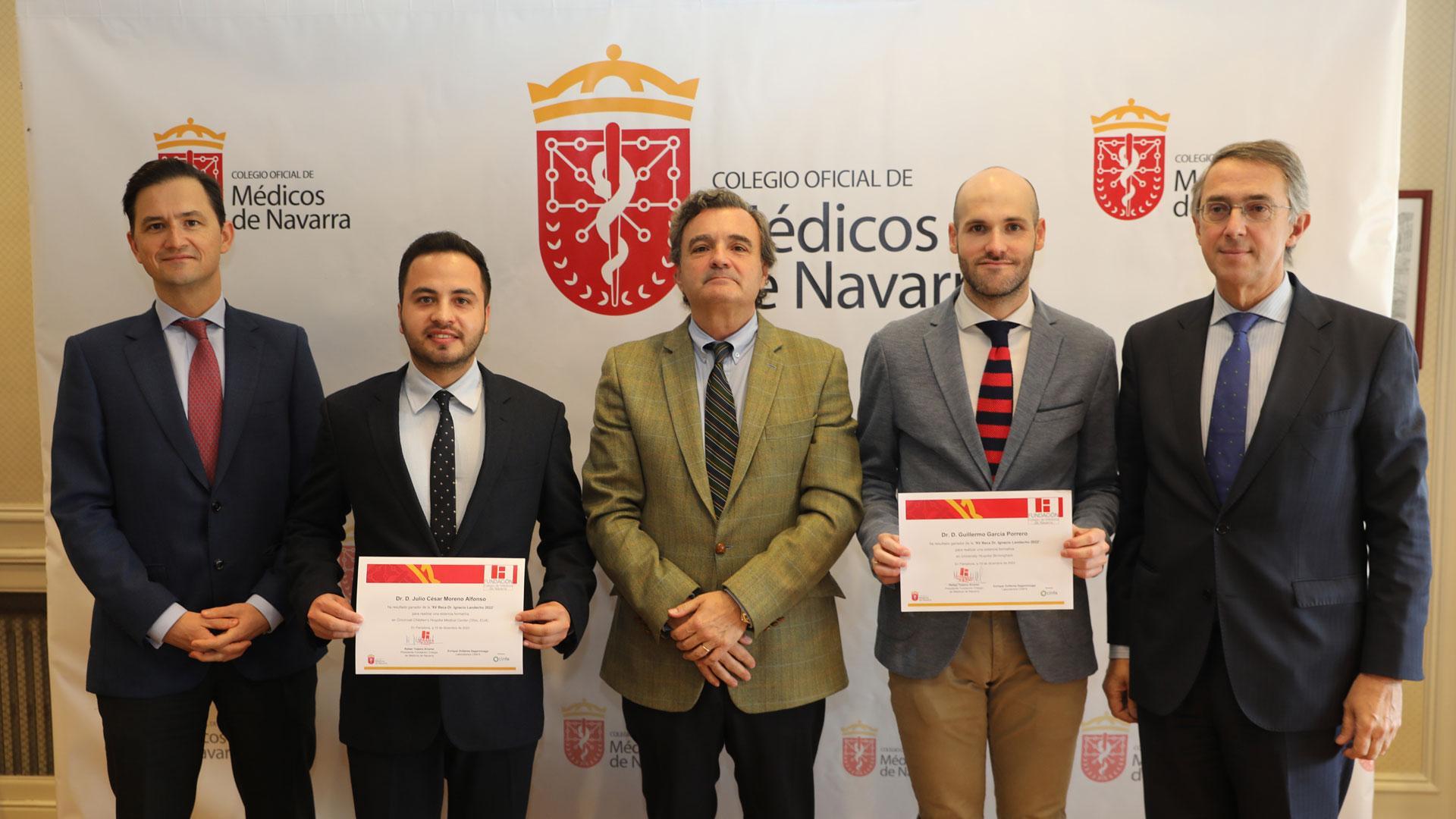 Desde la izda, Manuel Landecho, Julio César Moreno, Rafael Teijeira, Guillermo García y Enrique Ordieres