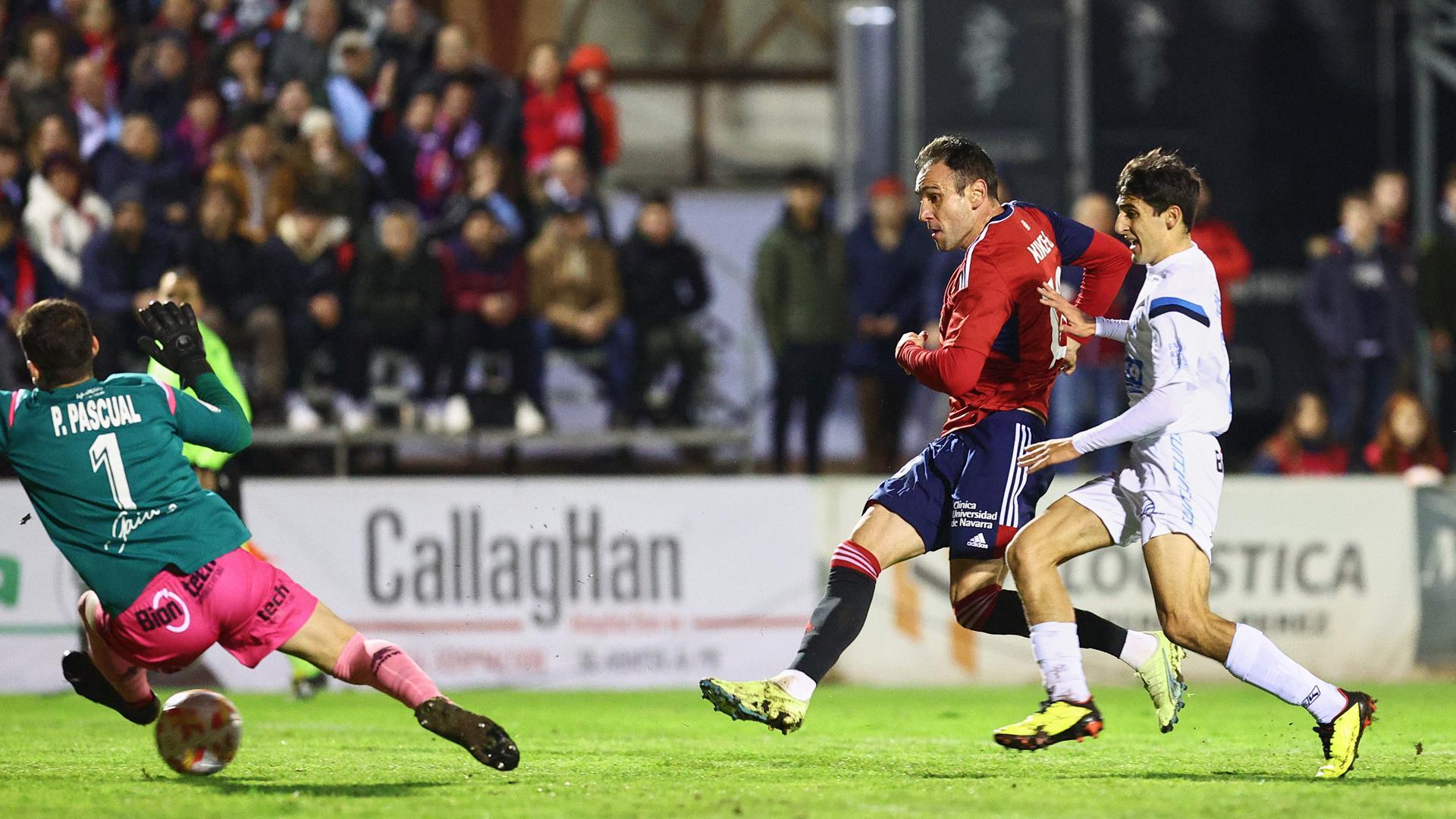 Así batió Kike García a Pablo en el 0-1 del encuentro.