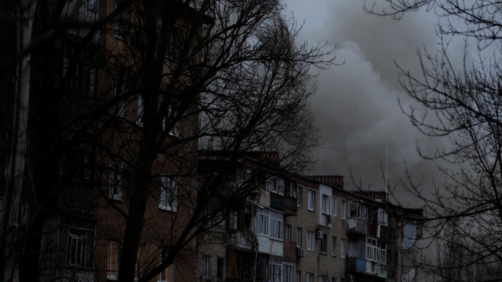 Bloque de apartamentos en la localidad ucraniana de Bajmut dañado por los ataques rusos el día de Navidad