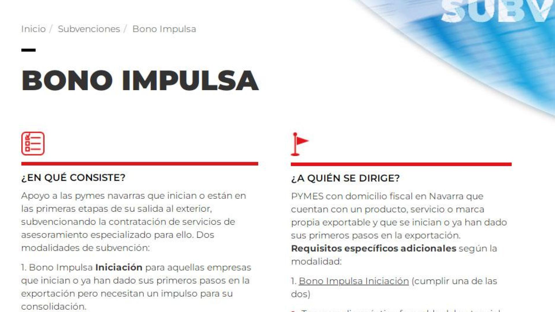 Los Bonos Impulsa están destinados a pymes navarras