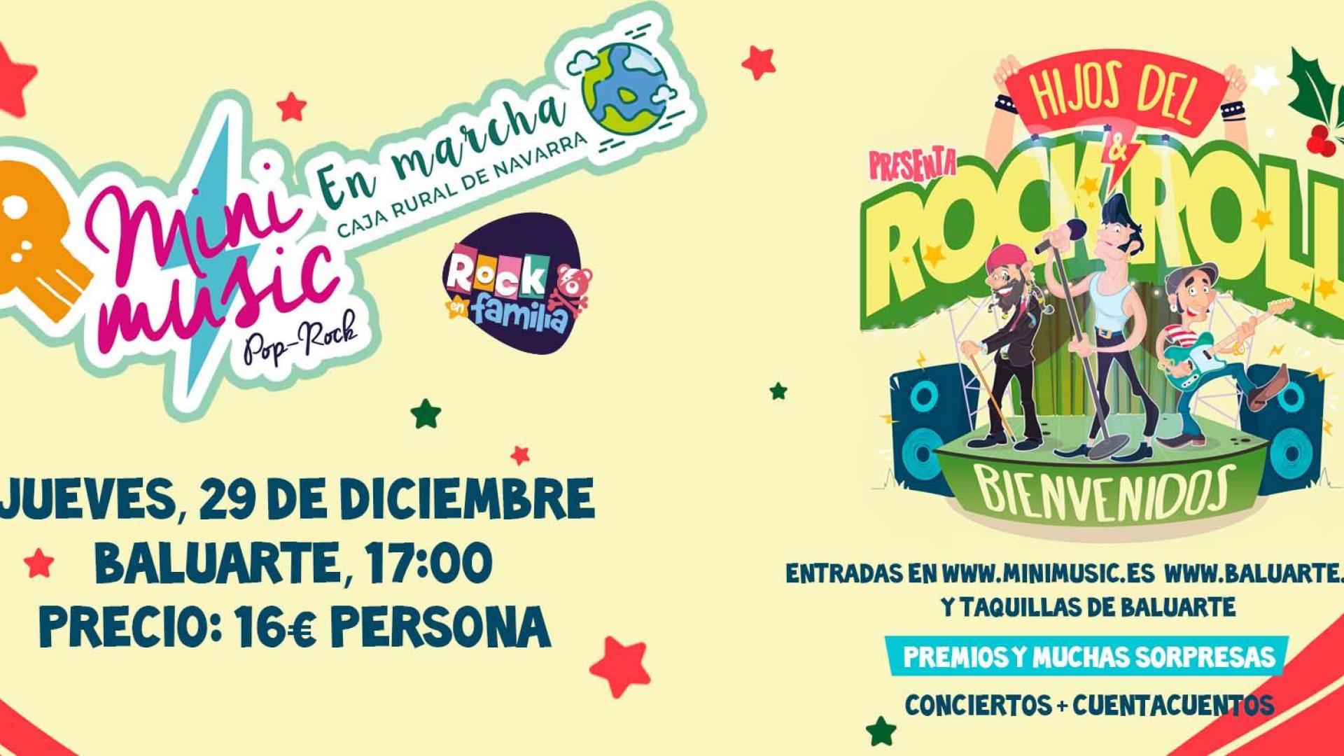 MINIMUSIC vuelve hoy a Baluarte con el concierto para toda la familia 'Hijos del rock & roll'.