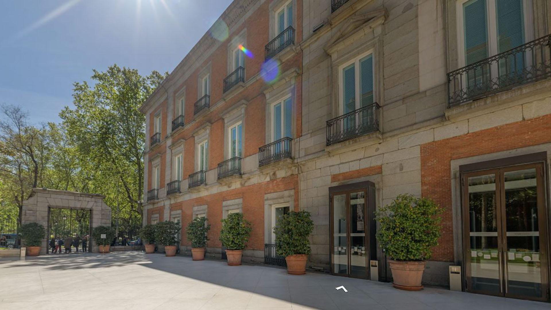 Entrada al Museo Thyssen, donde se encuentra la obra restaurada de 'La Virgen de la Humildad'