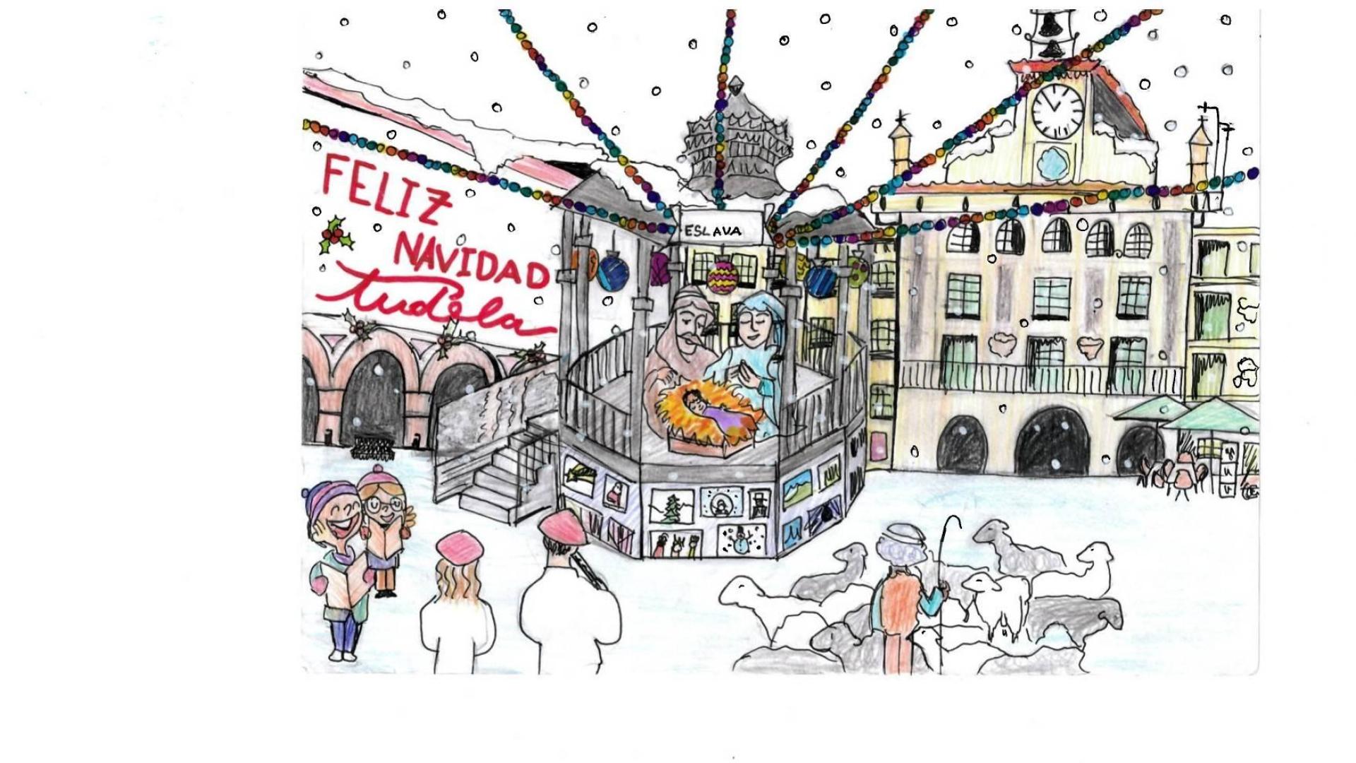 La tarjeta navideña vencedora de esta edición del concurso.