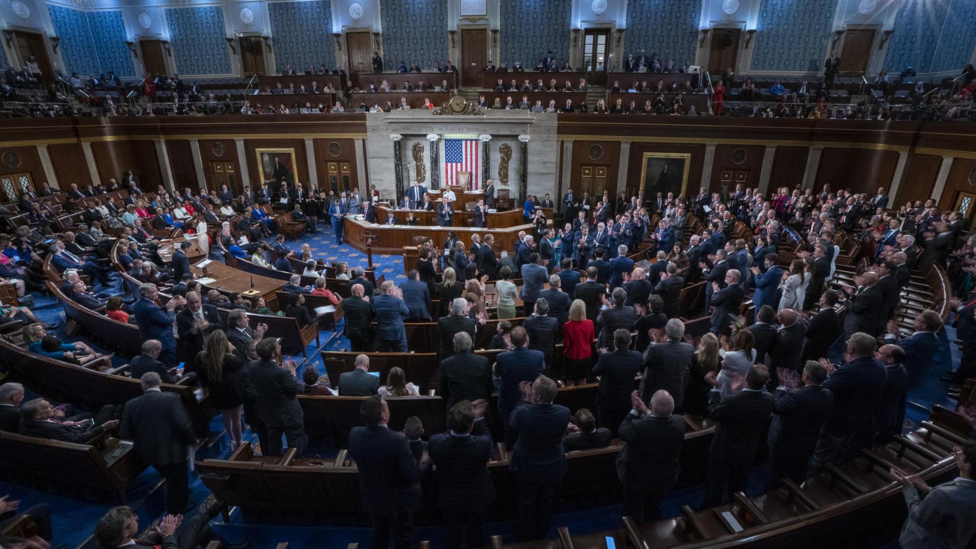Imagen de la apertura de la sesión para la elección  elección del líder o 'speaker' de la mayoría para presidir la Cámara de Representantes de Estados Unidos