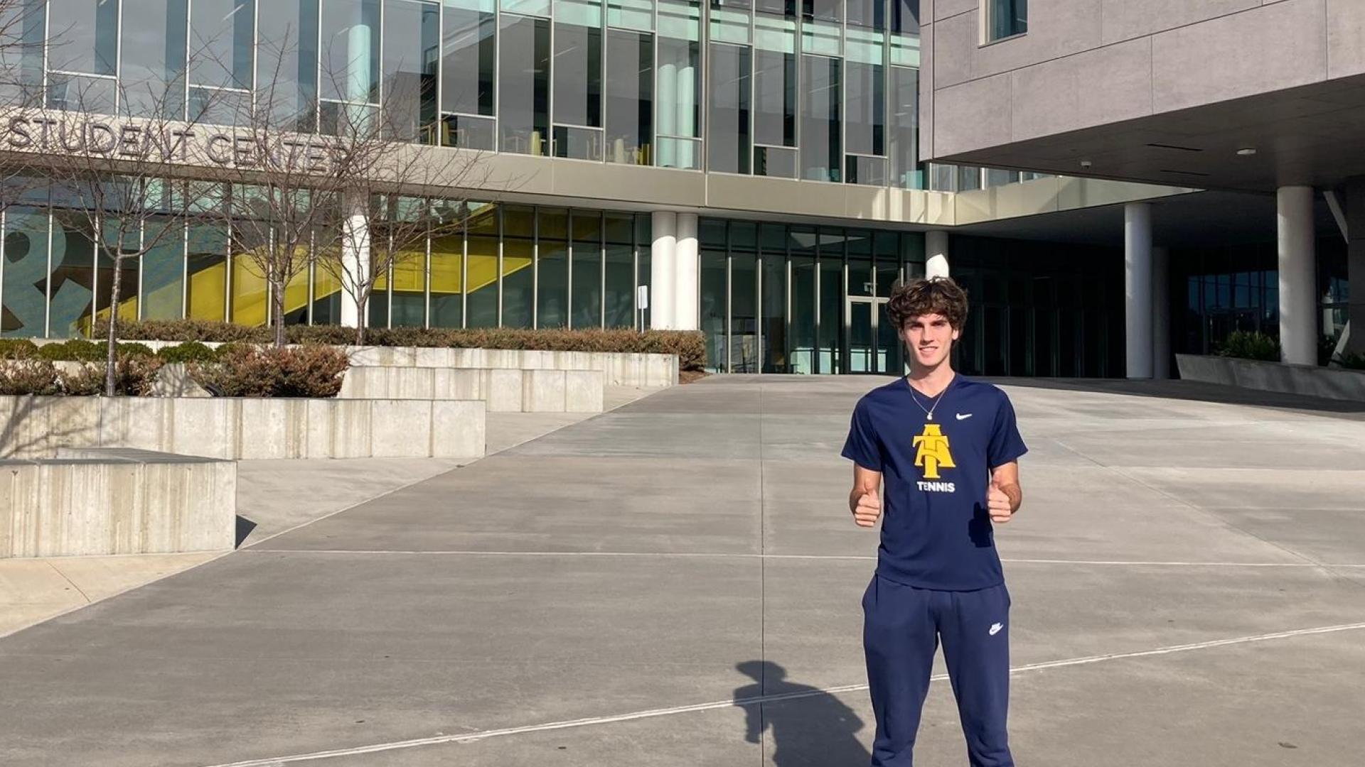 Alex Martínez, en la universidad A&T de Carolina del Norte, donde estudia