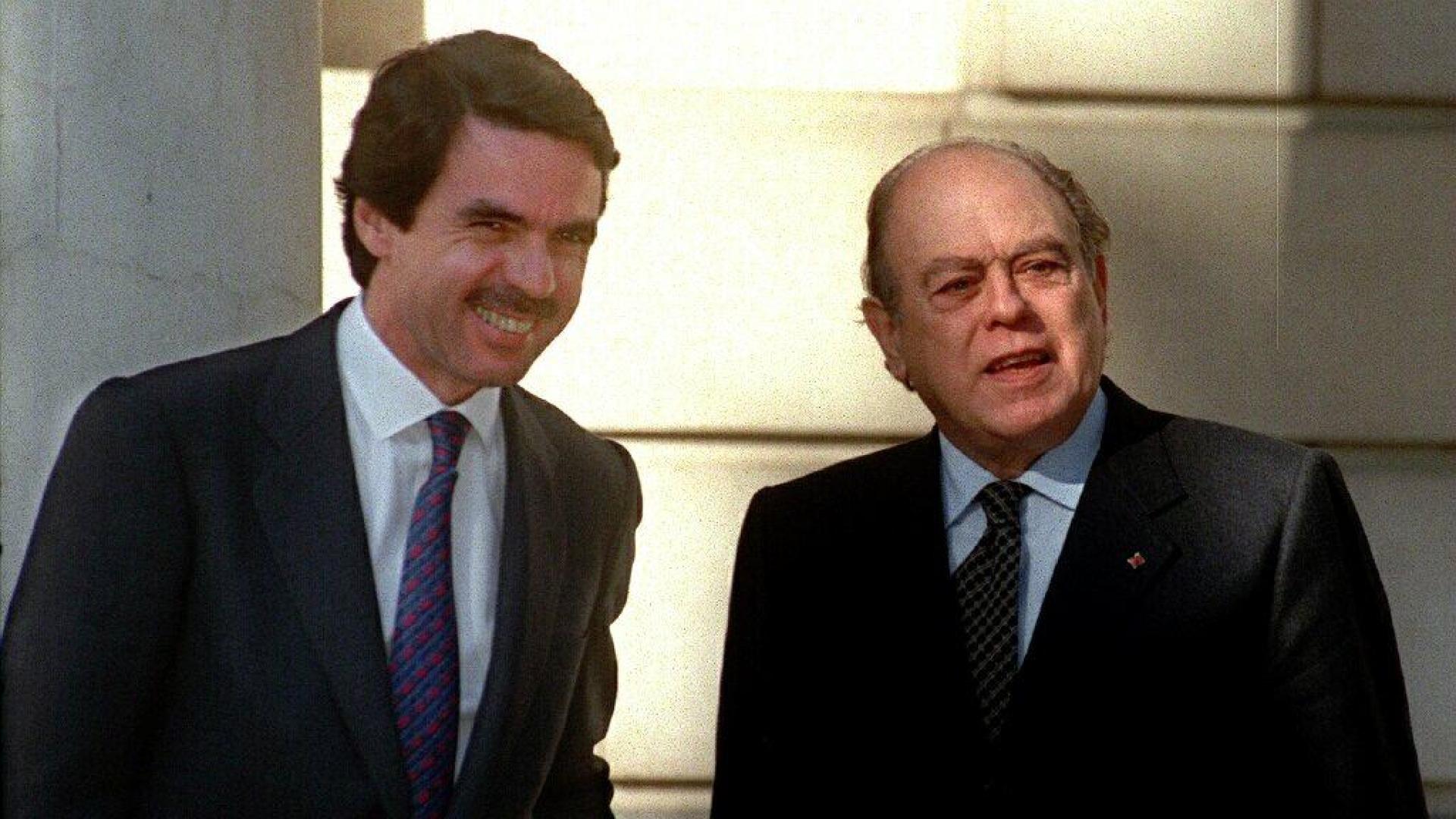 José María Aznar y Jordi Pujol, en 1998