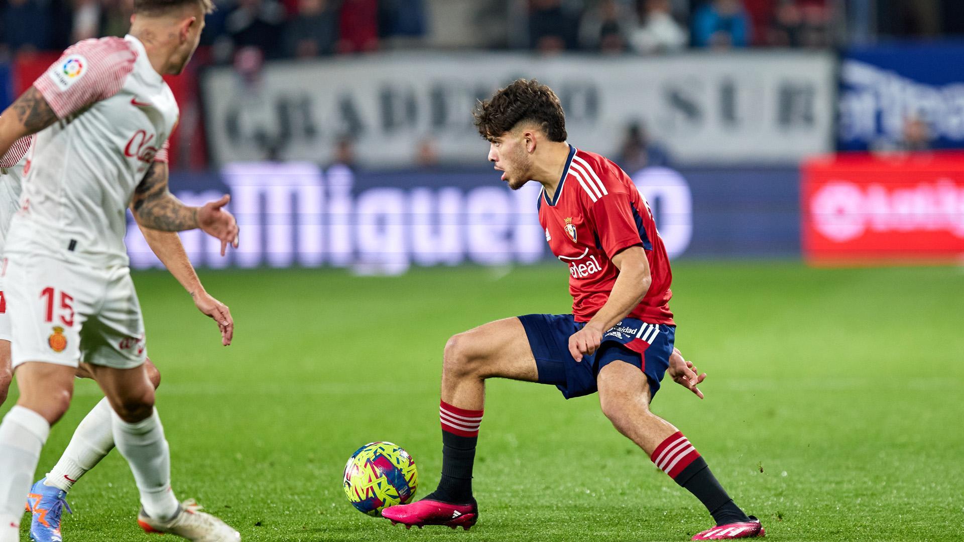 Abde, en el partido contra el Mallorca