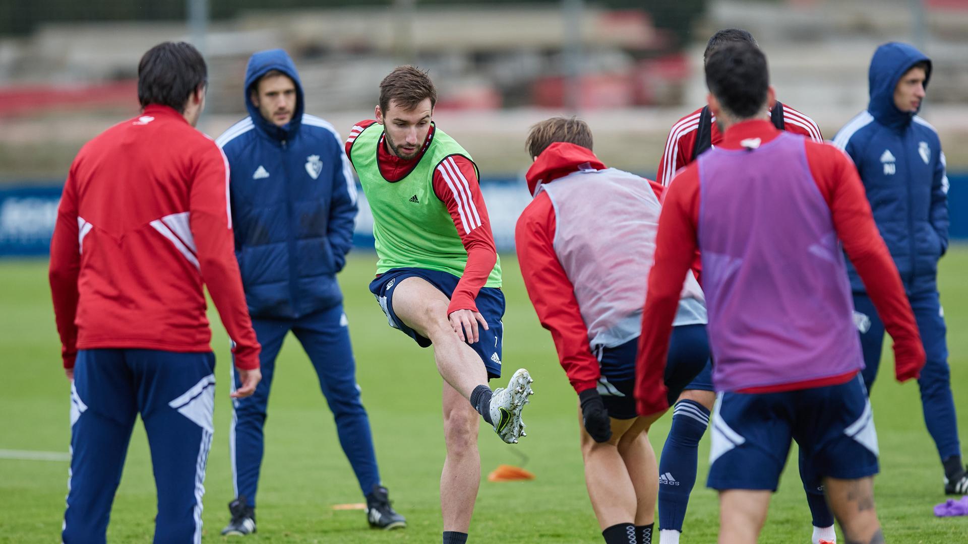 Moncayola, en el entrenamiento de este domingo en Tajonar