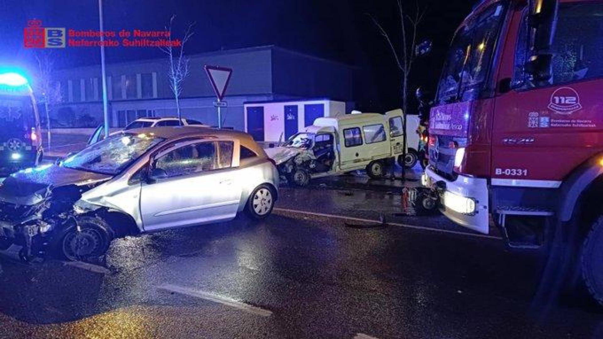 Los vehículos han colisionado en el polígono Markatondoa