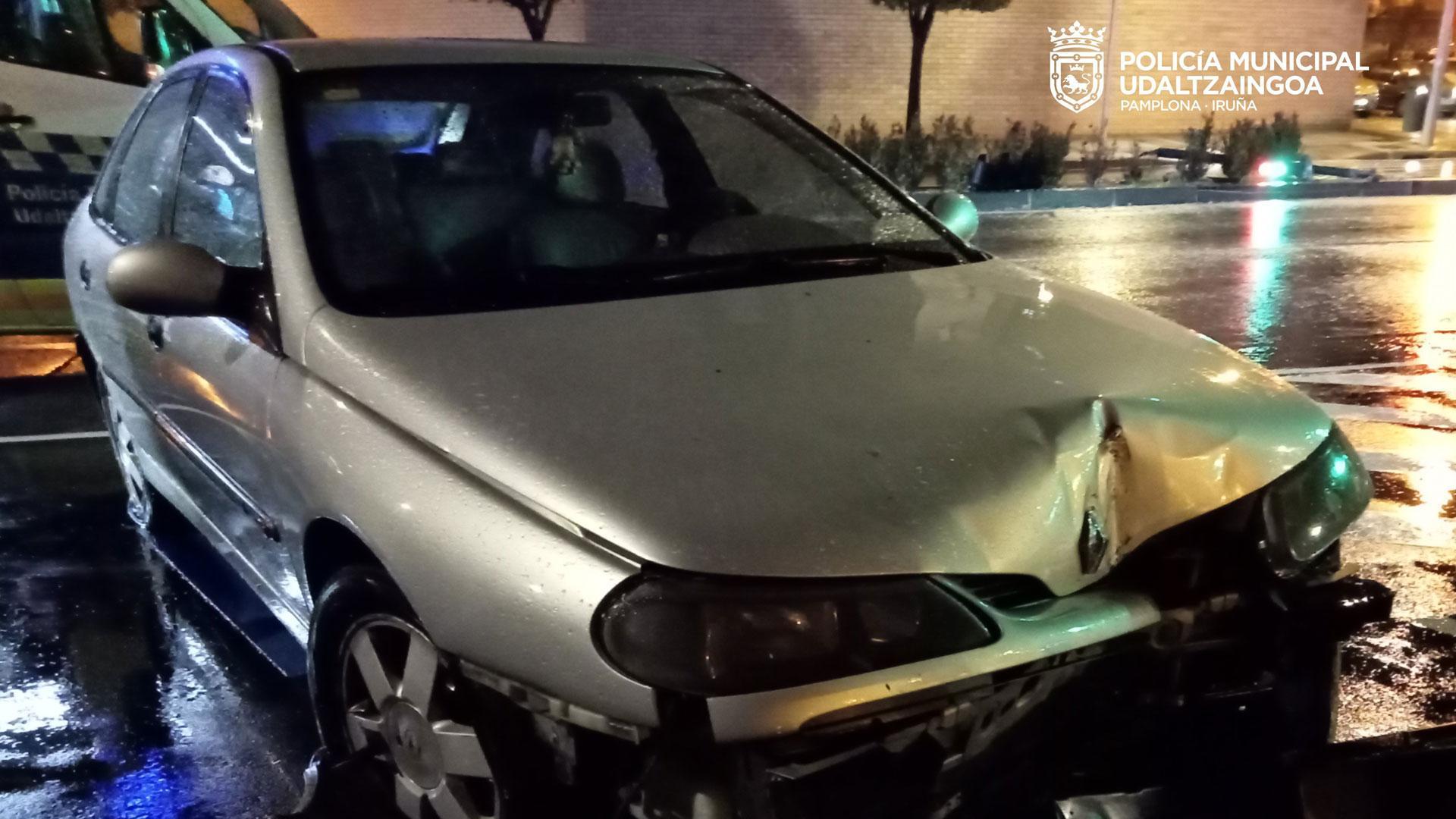 Accidente de tráfico registrado en Pamplona