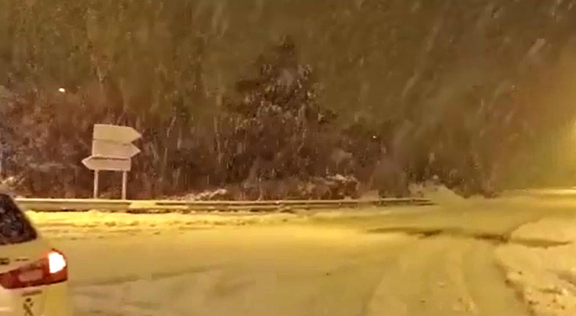 Nevada intensa en el norte de Navarra