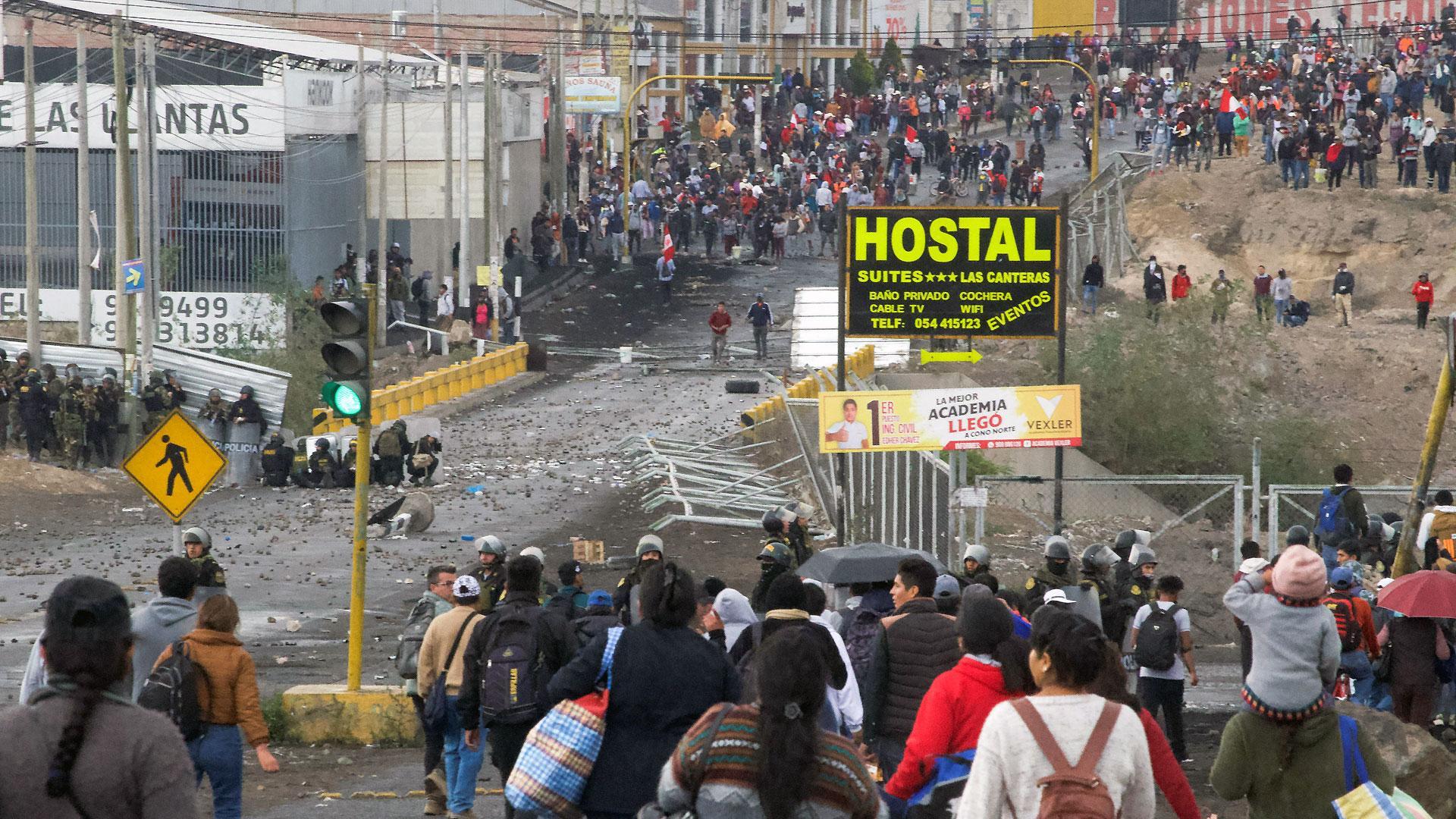 Protestas en la ciudad de Arequipa, Perú