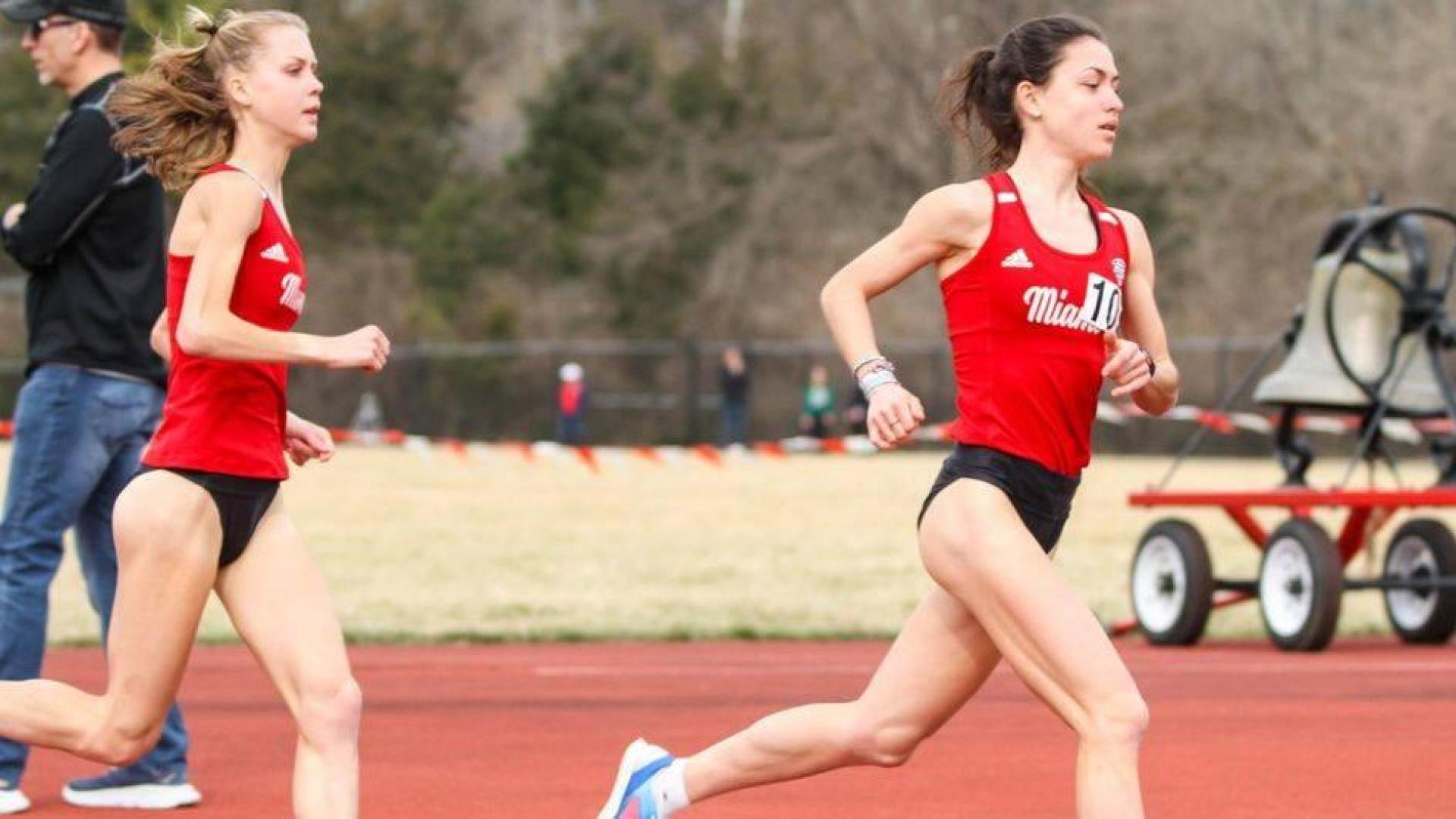 Carmen Riaño, en una prueba anterior con la Miami University