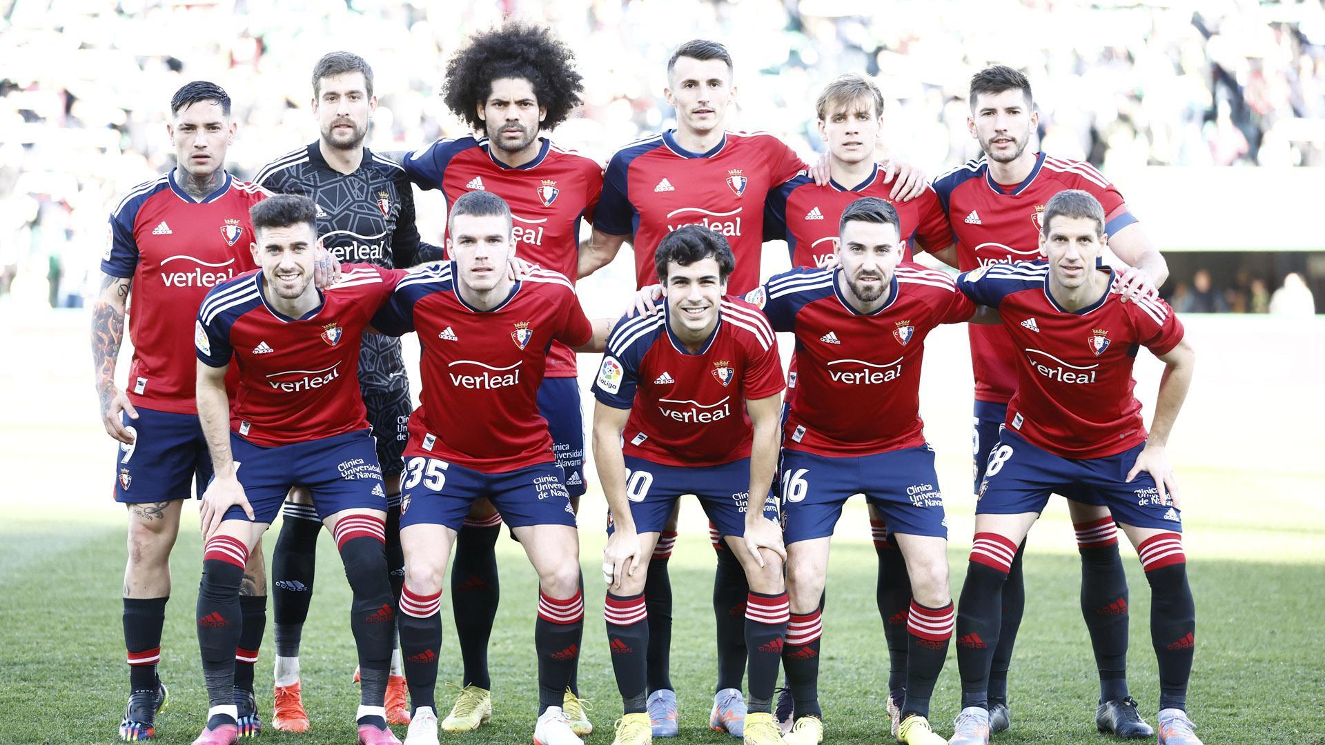 Alineación de Osasuna contra el Elche