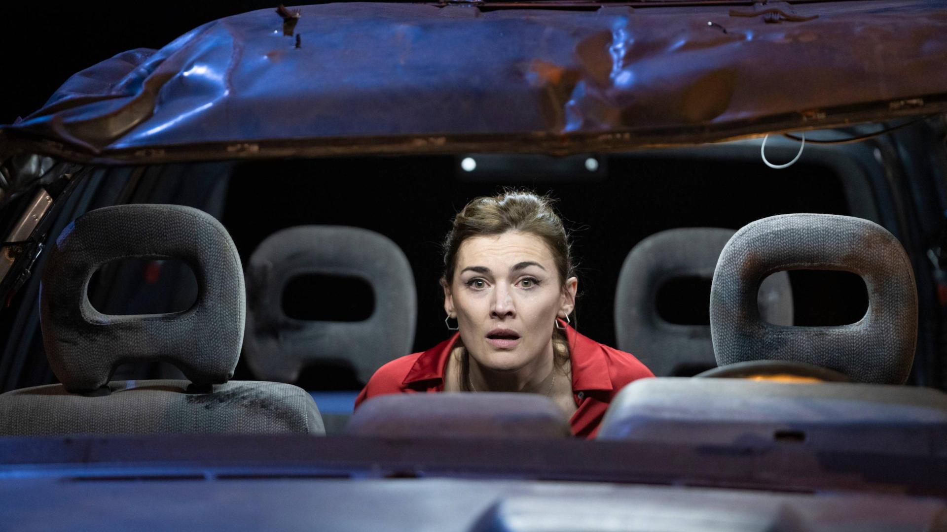 Marta Nieto, en una escena de La infamia. La actriz recreará el viaje en coche en el que Lydia Cacho cruzó buena parte de México sufriendo torturas y amenazas de muerte.