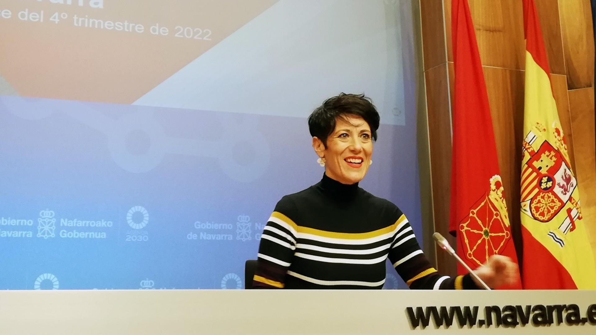 Elma Saiz, consejera de Economía y Hacienda del Gobierno de Navarra, este viernes