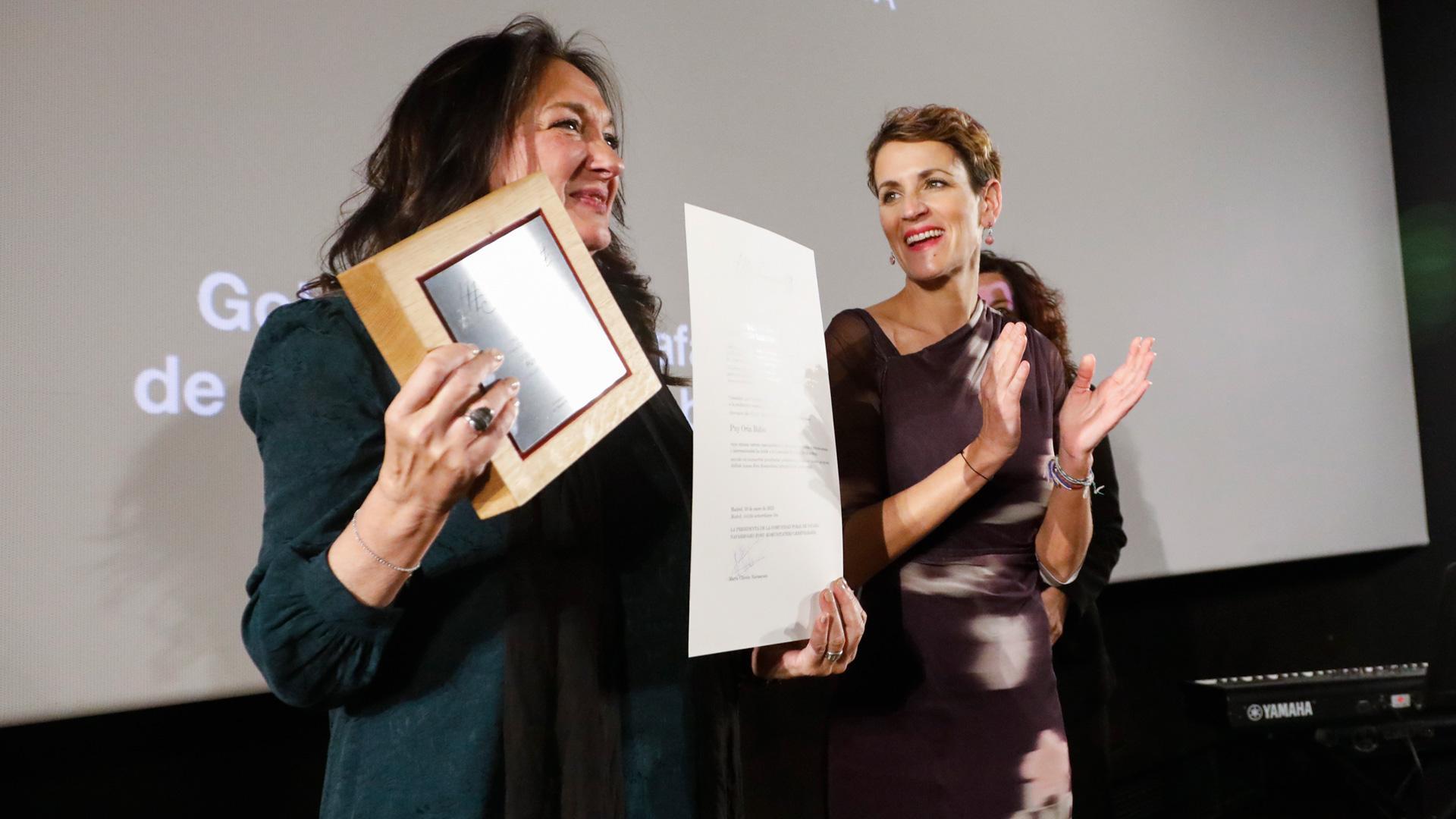 La productora cinematográfica Puy Oria recibe el premio 'Francisco de Javier' 2022
