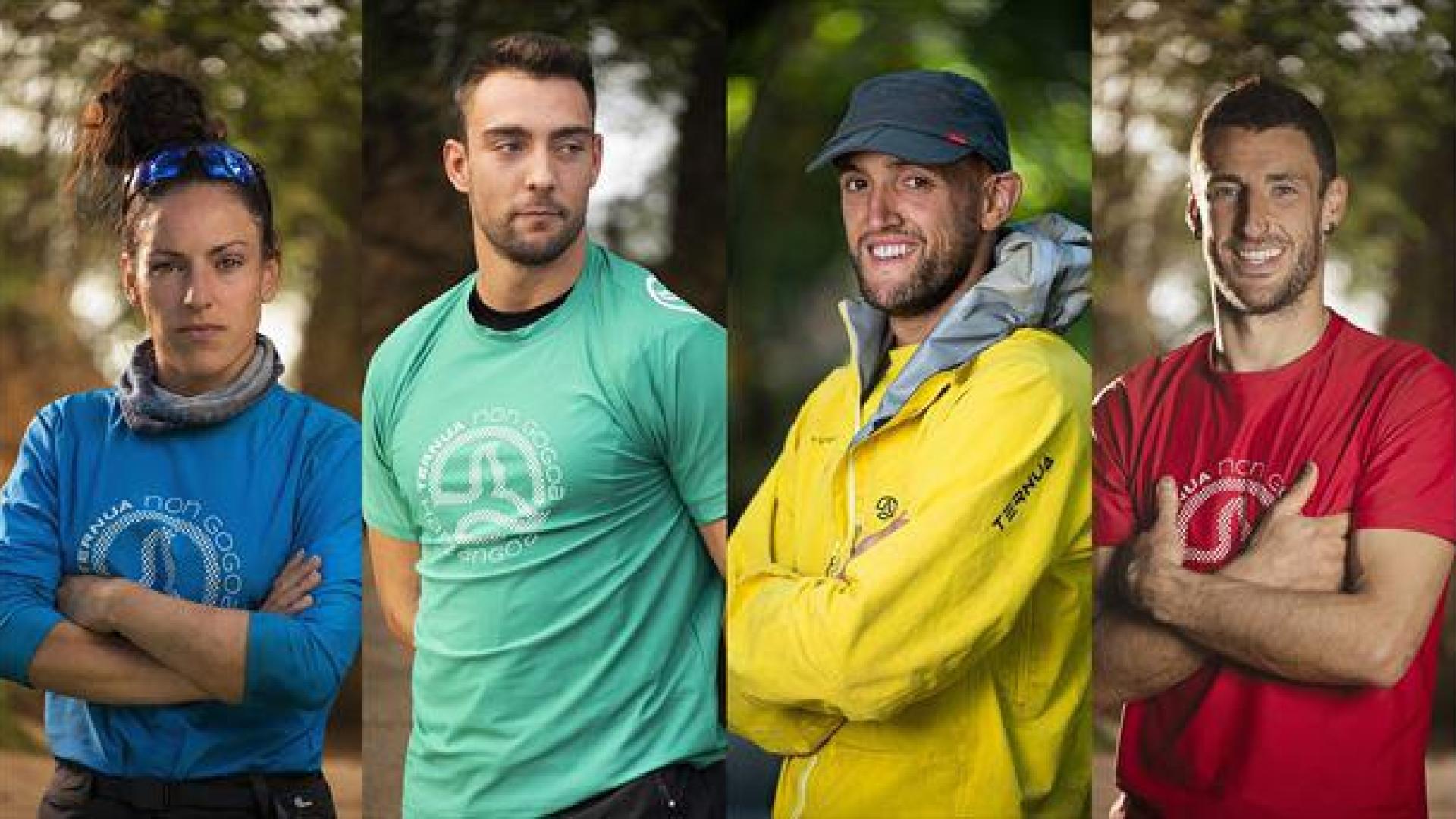 Los capitanes de los cuatro equipos del 'Conquis 2023': Aini, Jokin, Izeta y Seleta