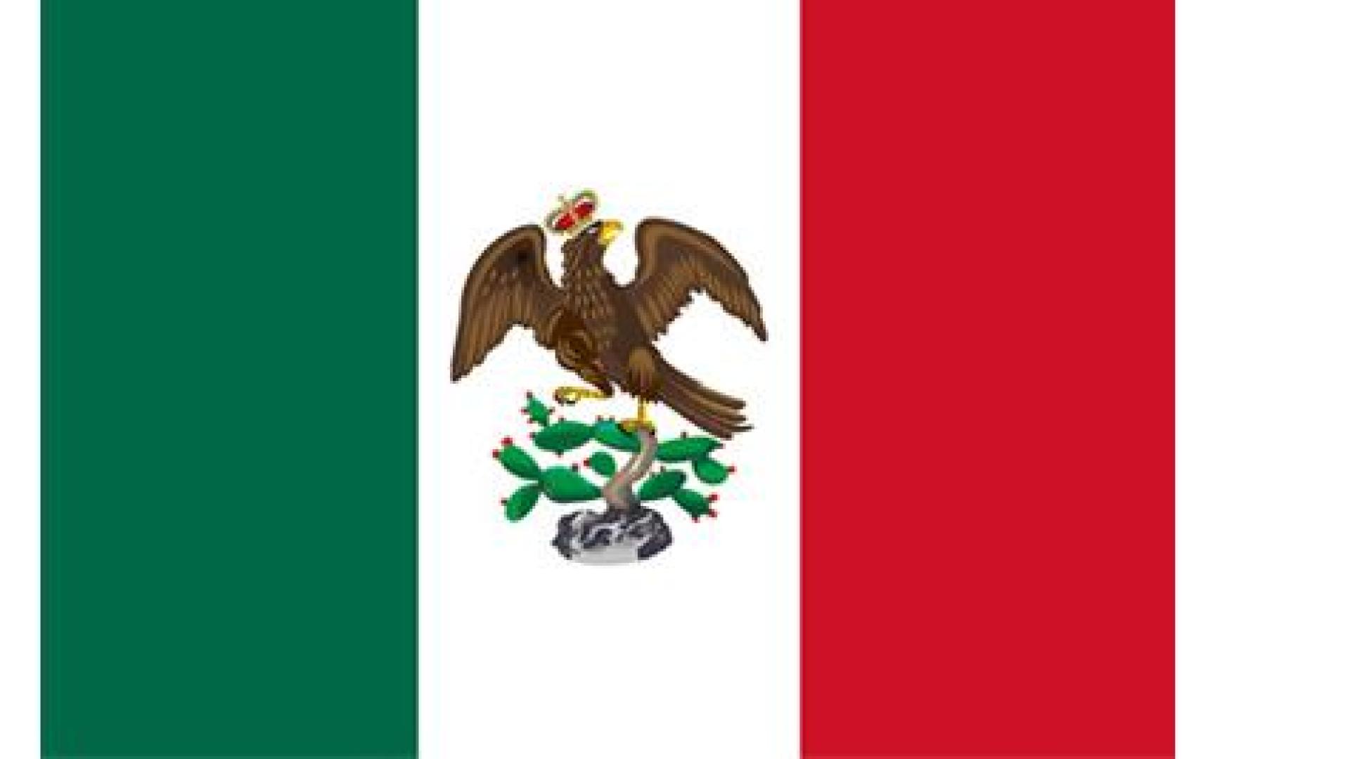 Bandera de México durante el Primer Imperio