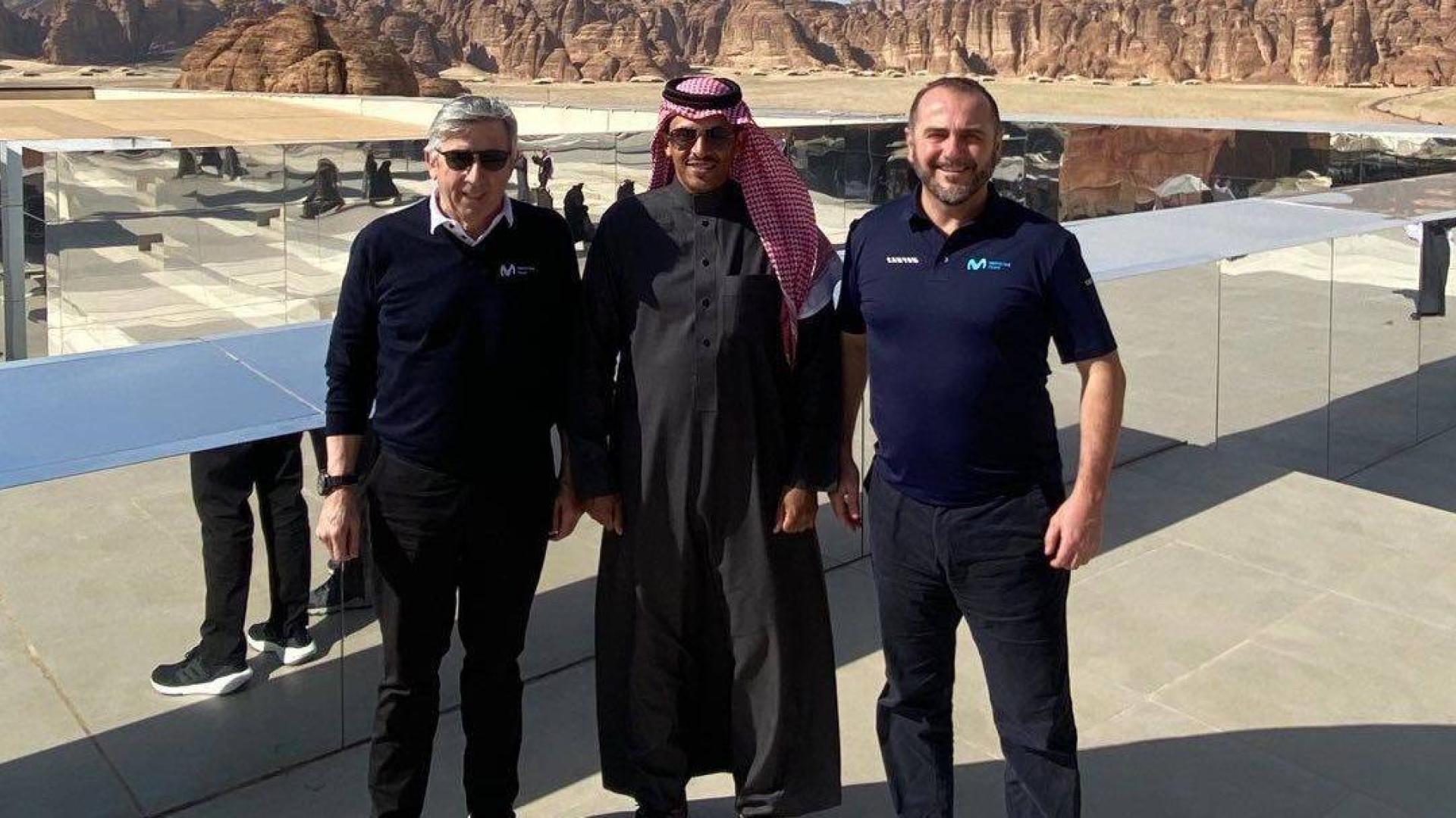 Eusebio Unzué, el directo general de la Federación Saudí y Miguel Grávalos
