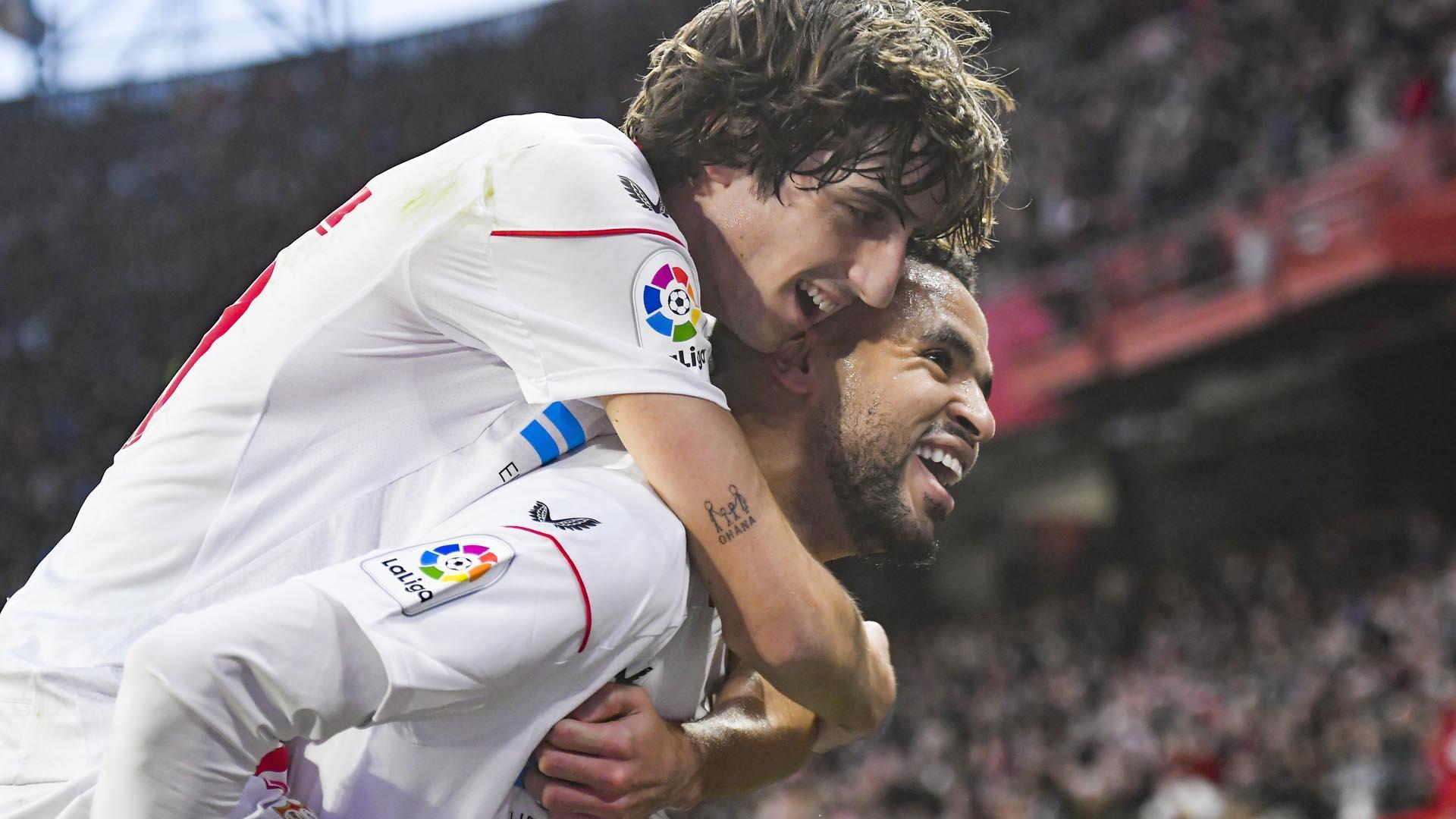 En-Nesyri y Bryan Gil, protagonistas con sus goles en el partido Sevilla-Mallorca