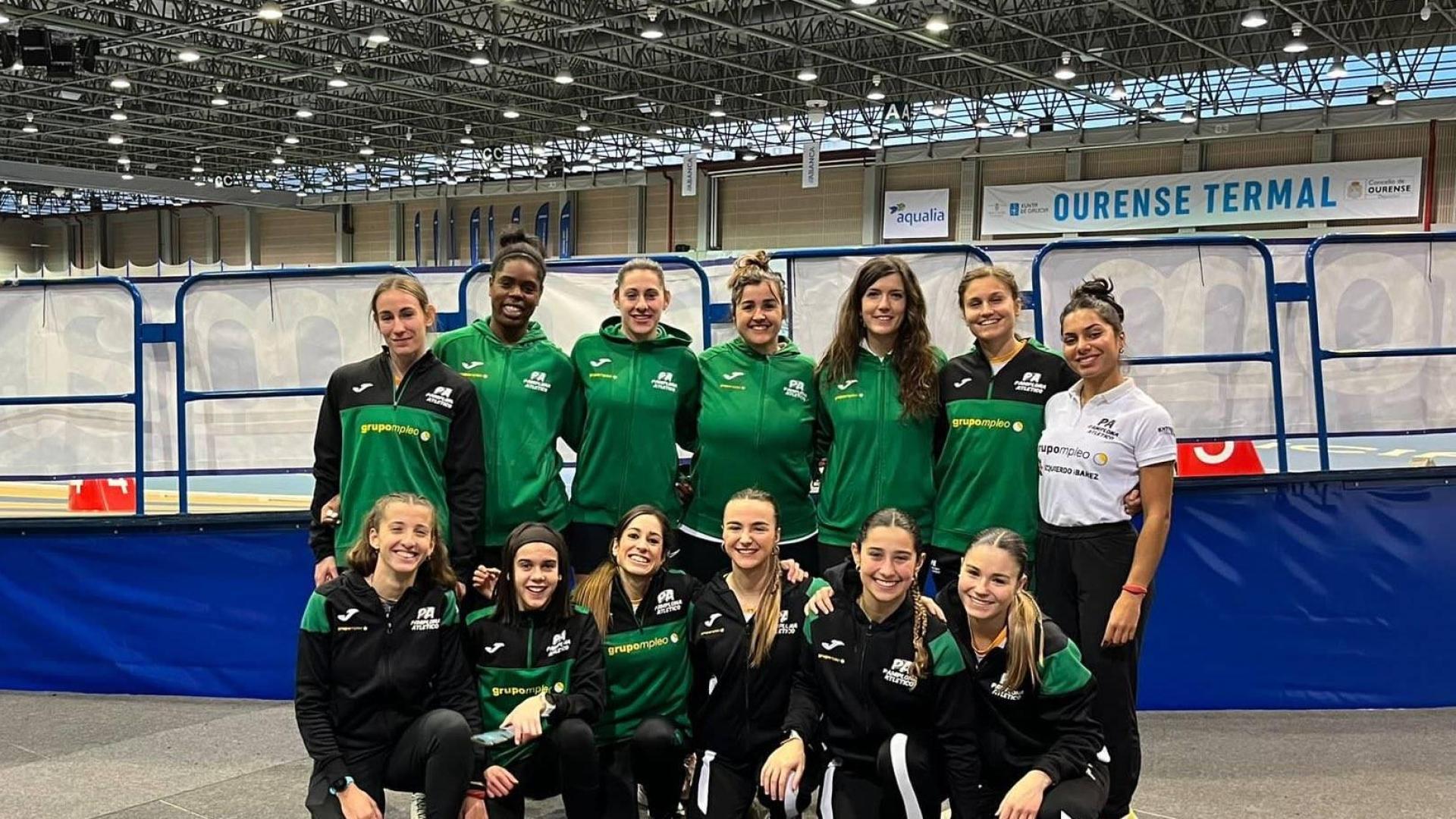 Las atletas del Grupompleo, en Madrid