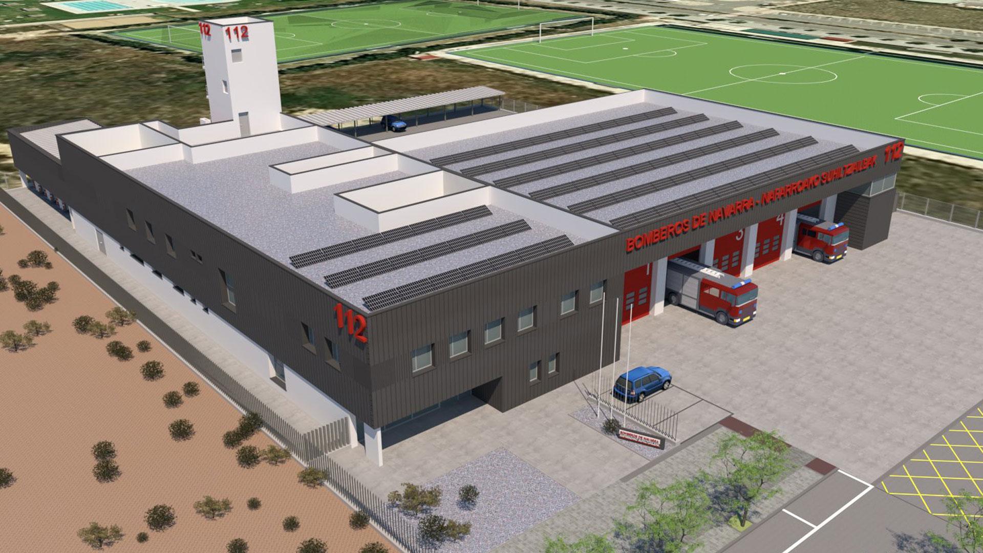 Proyecto del futuro parque de Bomberos de Tafalla